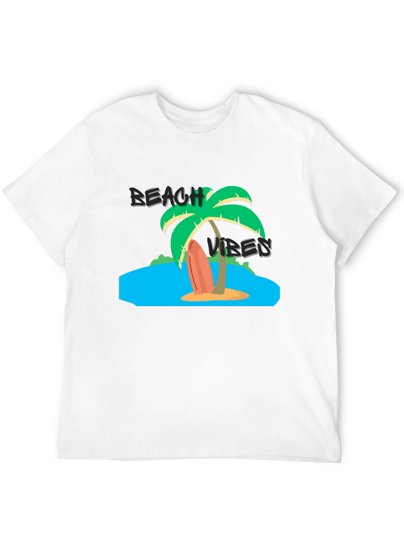 Black Beach Vibes Graphic Black T-Shirt view 12