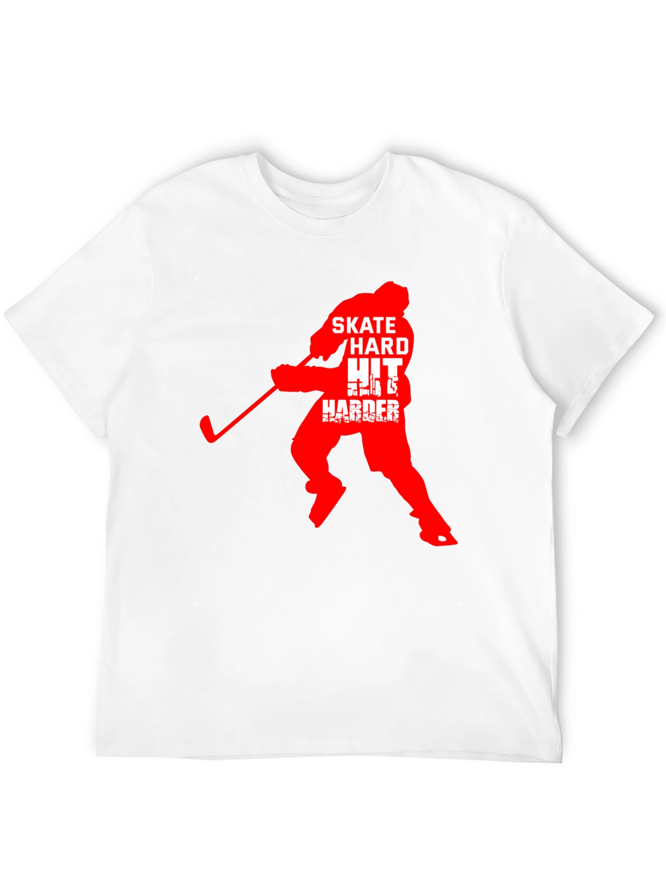 Black Hockey T-Shirt: Skate Hard, Hit Harder! view 12
