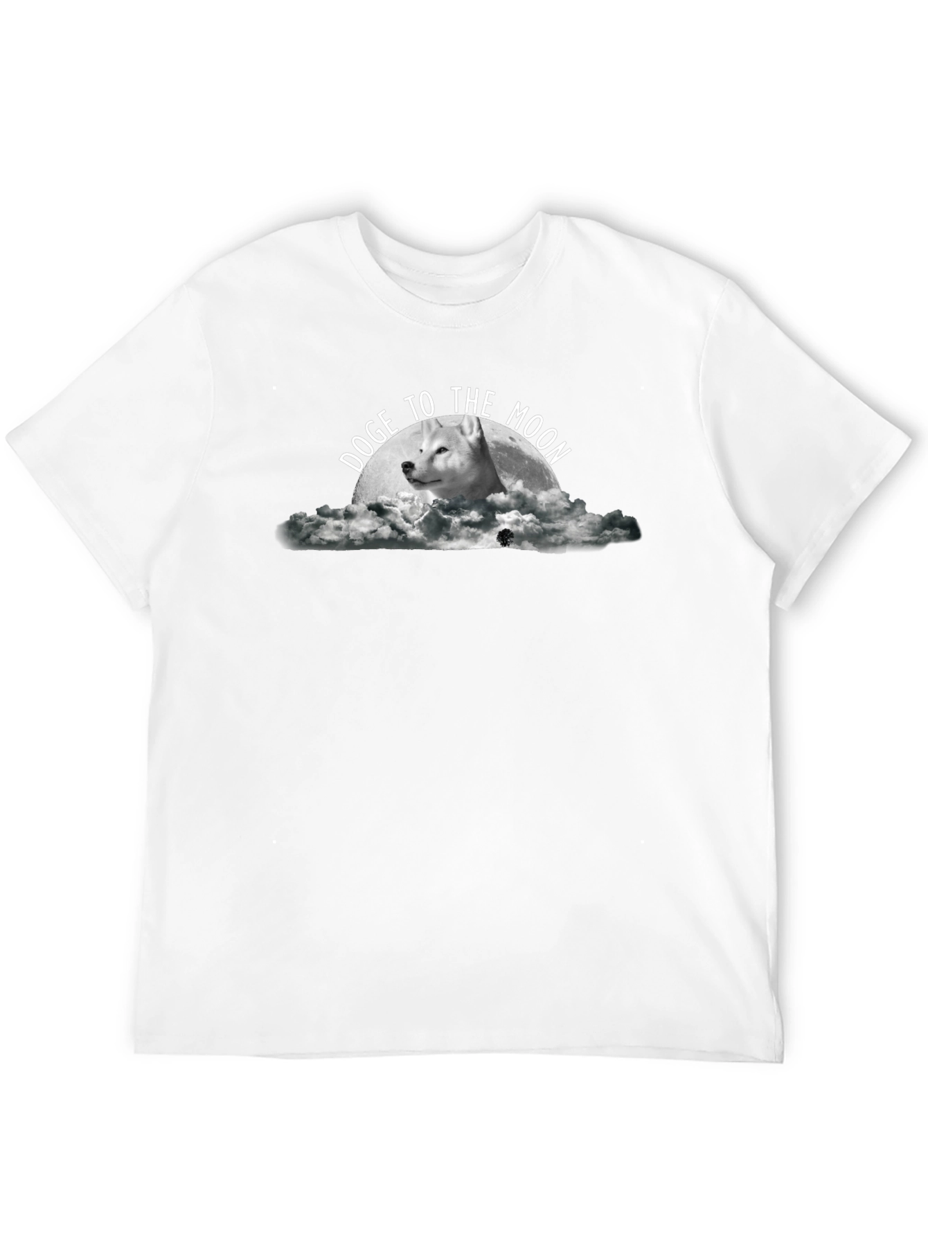 Black Doge To The Moon T-Shirt Black Cotton Blend view 12