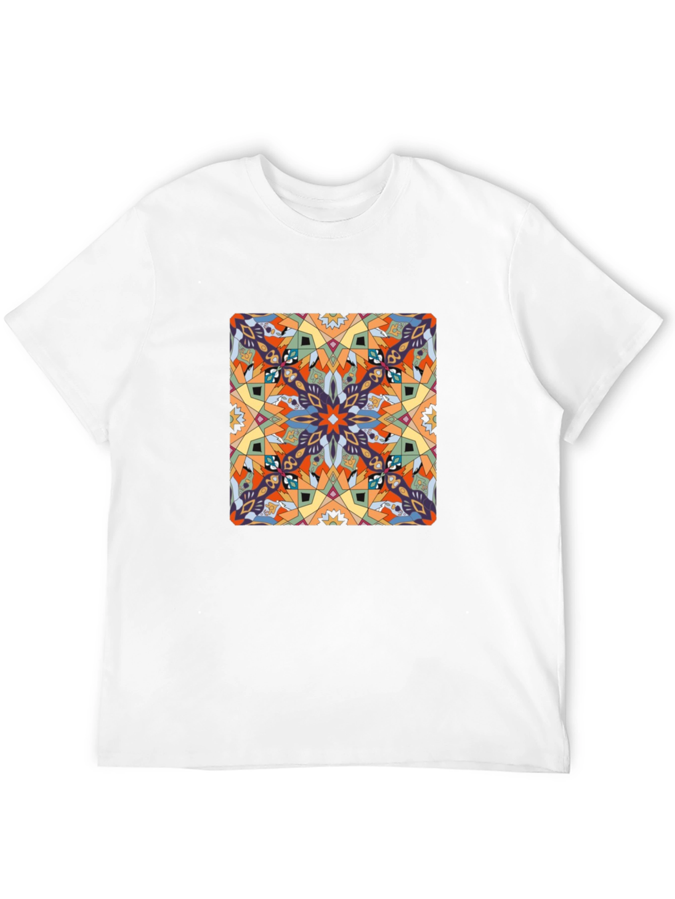 Abstract Pattern Graphic Print Tee - Black - 12