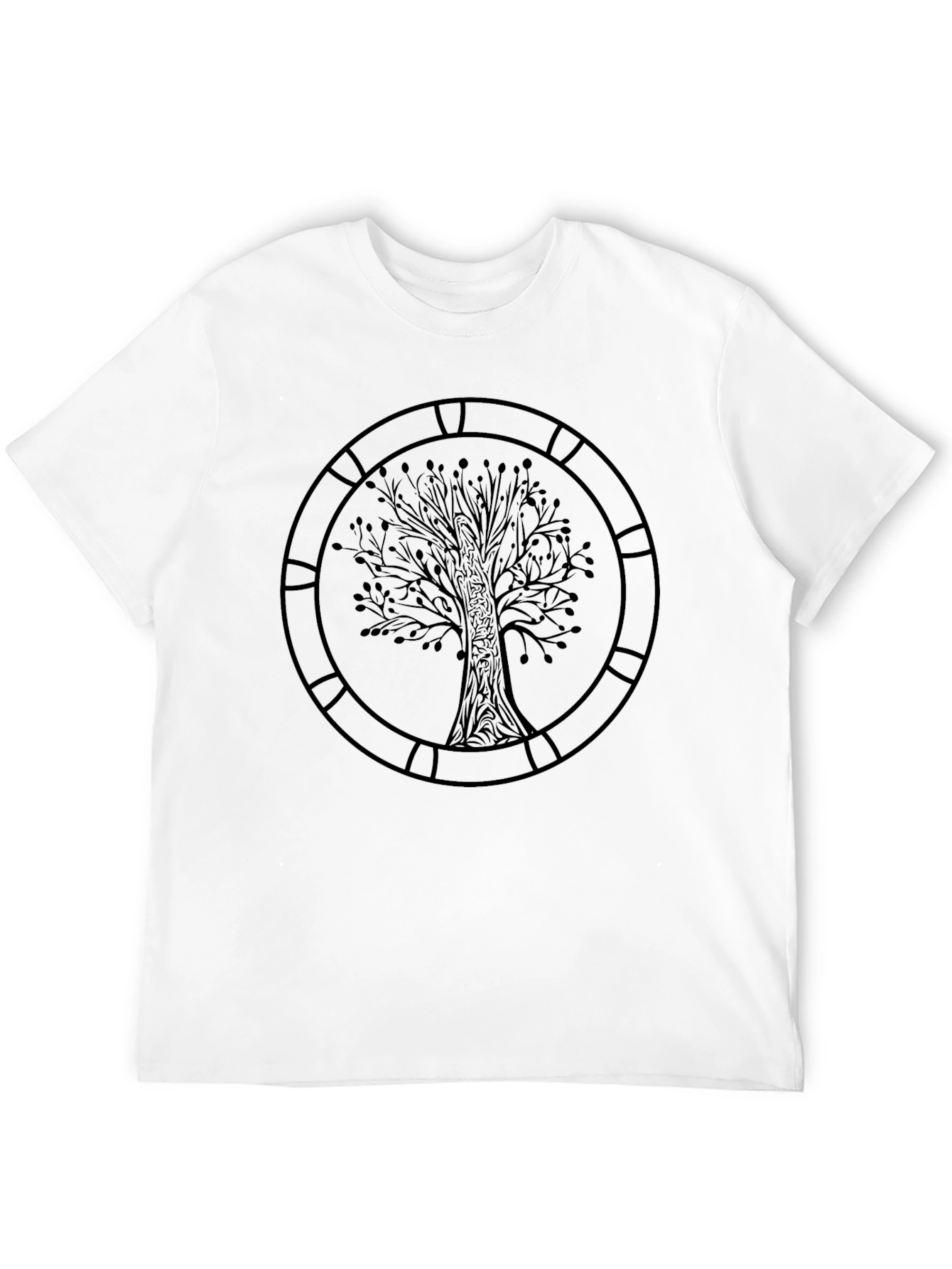 Black Men's Black Tree of Life Graphic Tee view 12