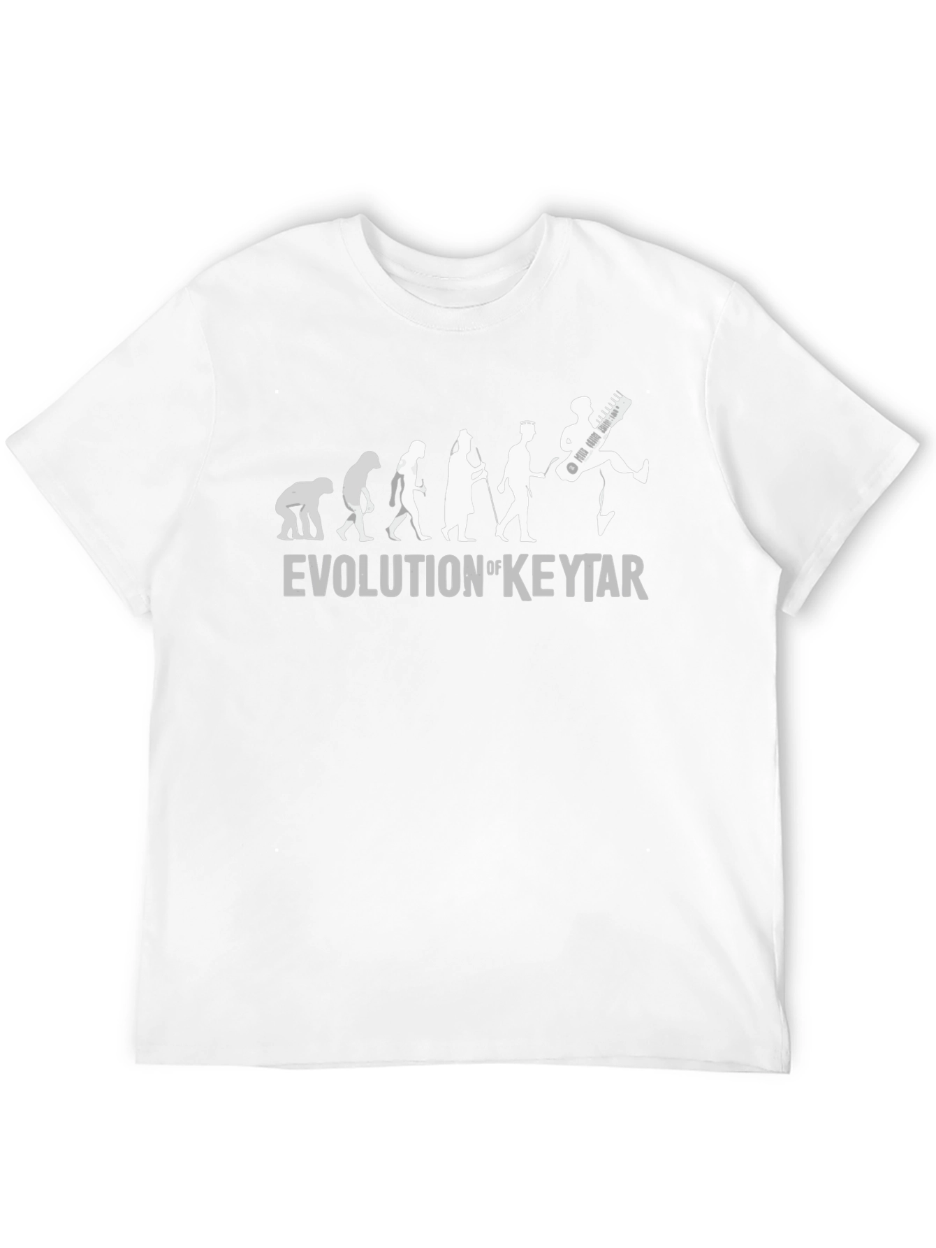 Black Evolution of Keytar T-Shirt - Funny Music Tee view 12