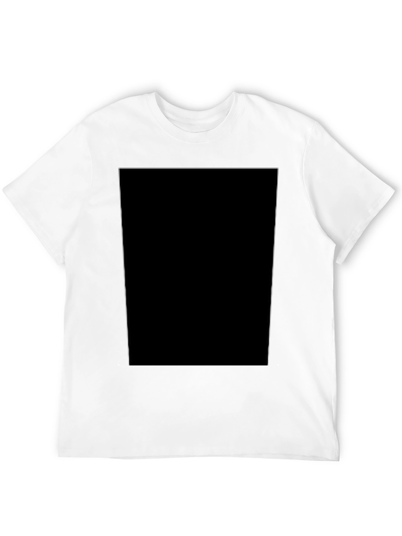 Black Men's Basic Black Short Sleeve T-Shirt view 12