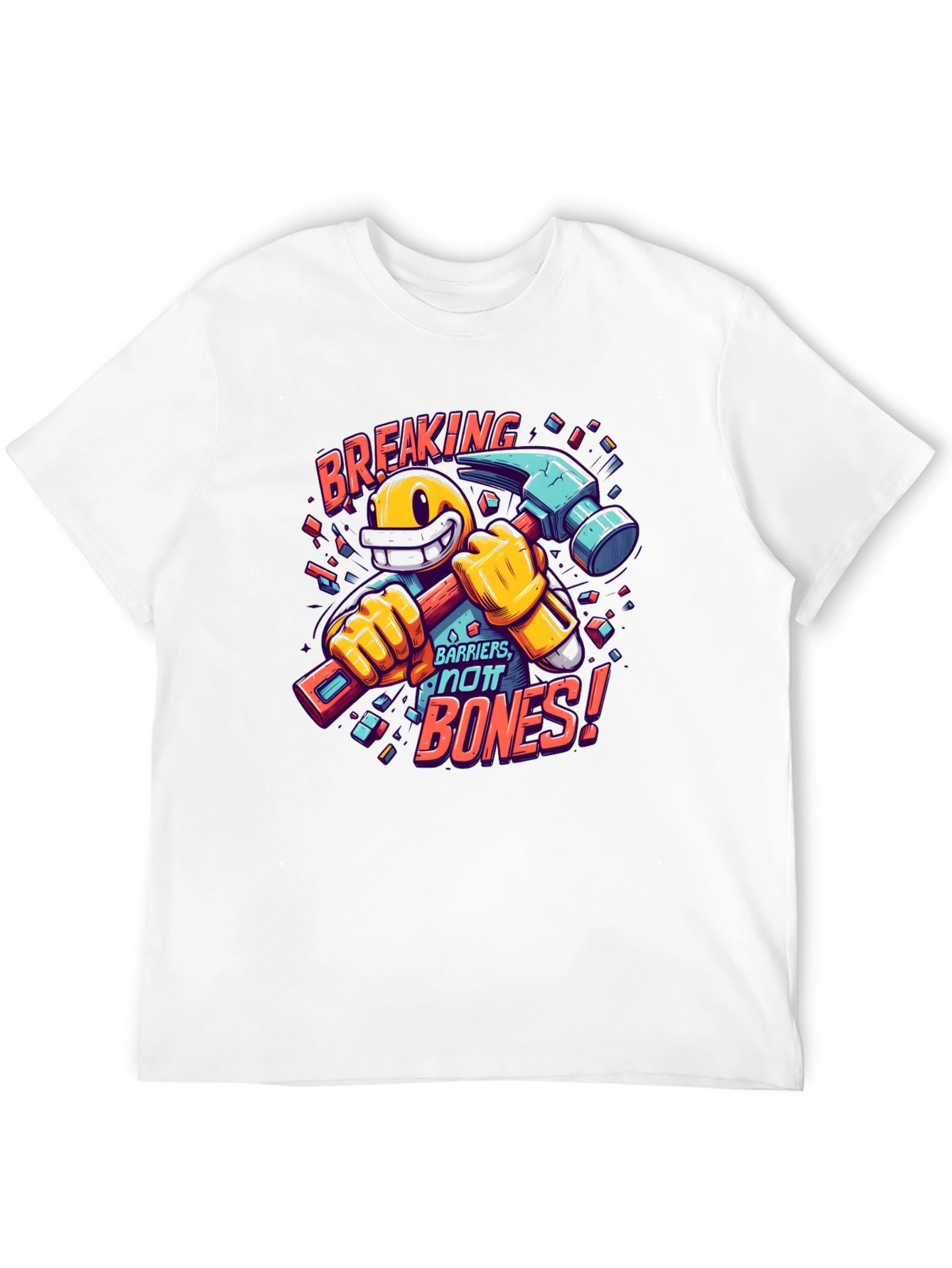 Black Breaking Barriers T-Shirt - Novelty Graphic Tee view 12