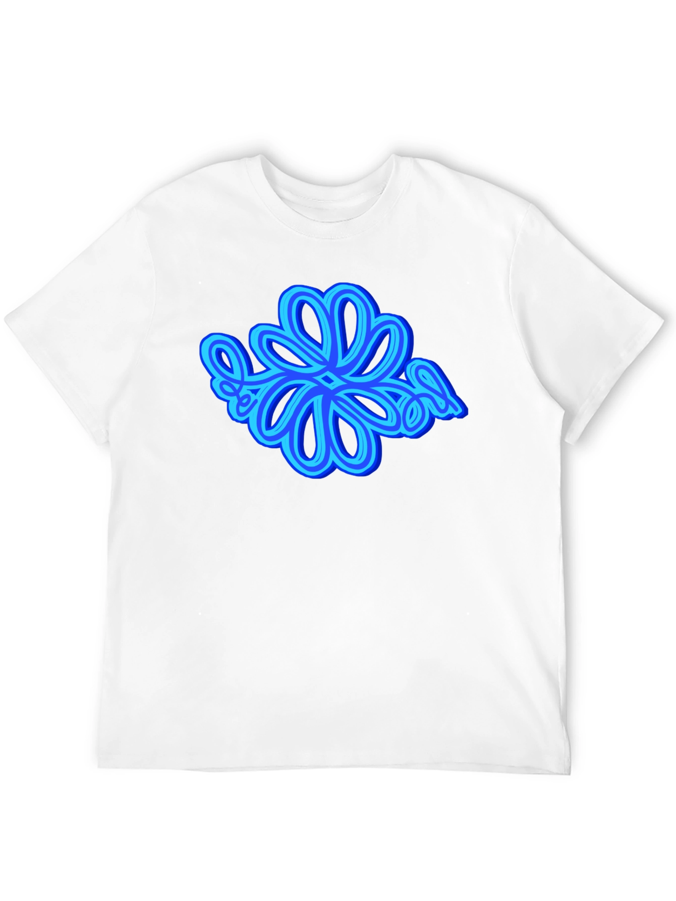 Black Abstract Flower Graphic Tee - Casual Style view 12