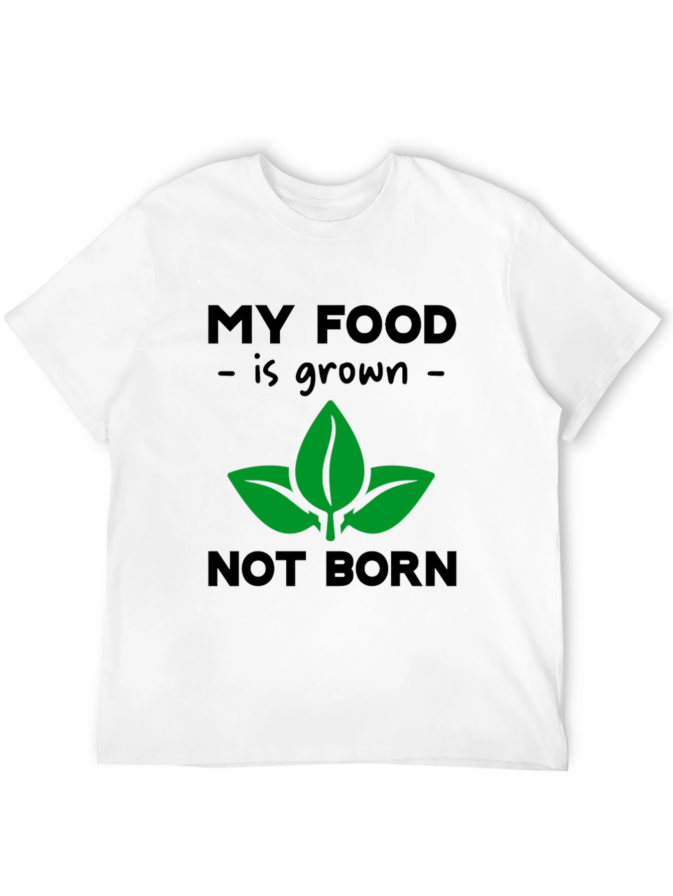 Black Vegan T-Shirt: My Food is Grown Not Born, Plant-Based Tee view 12