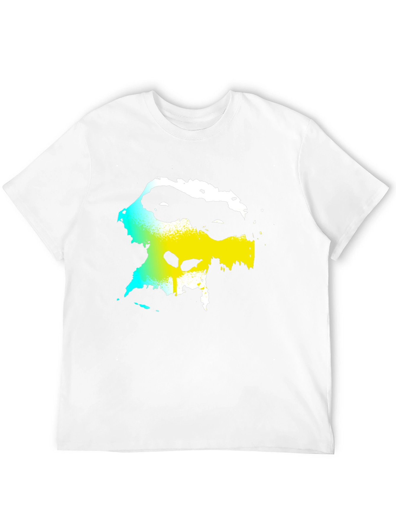 Black Abstract Face Graphic Black Tee view 12