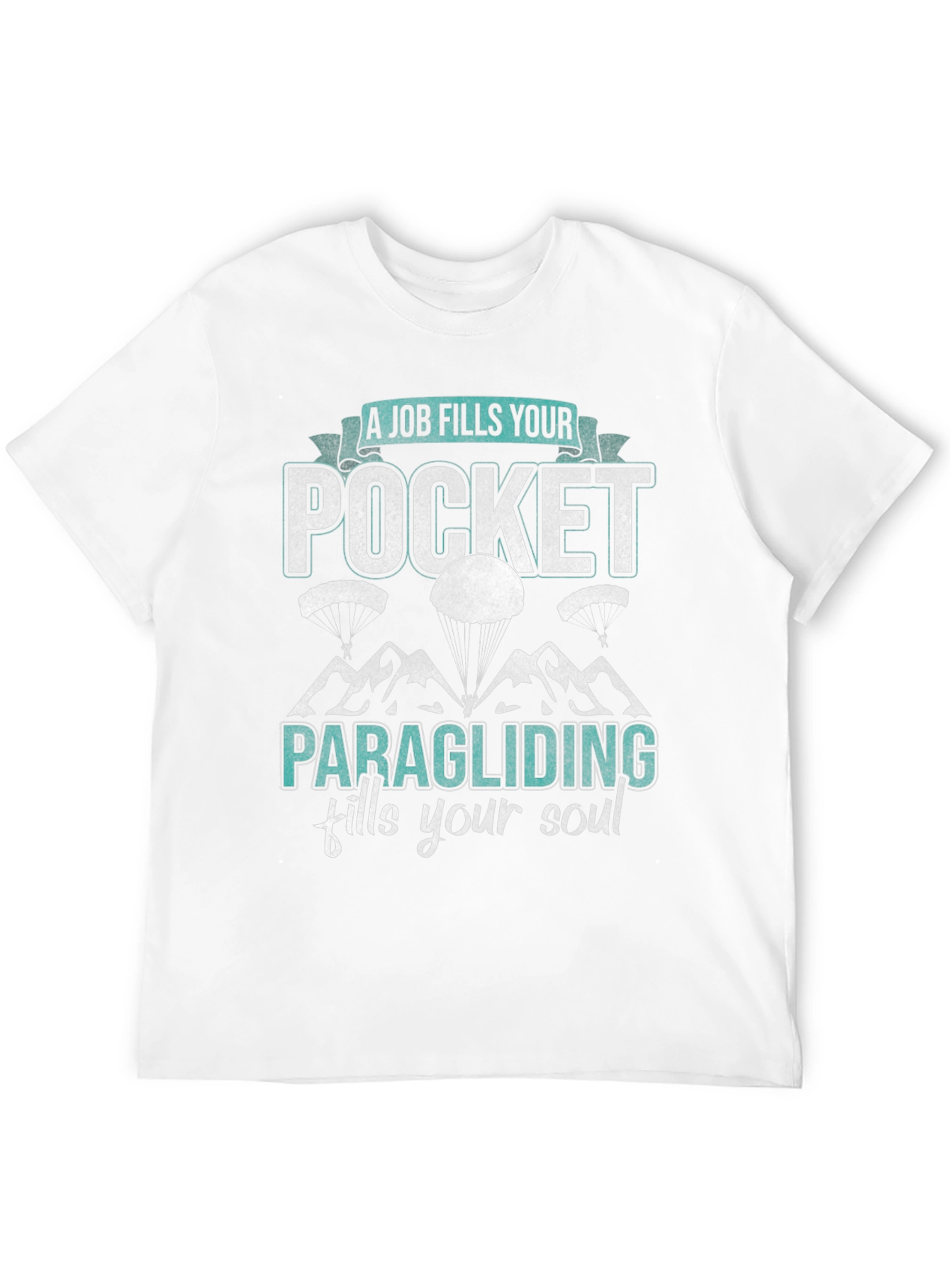 Black Paragliding Soul Graphic T-Shirt view 12