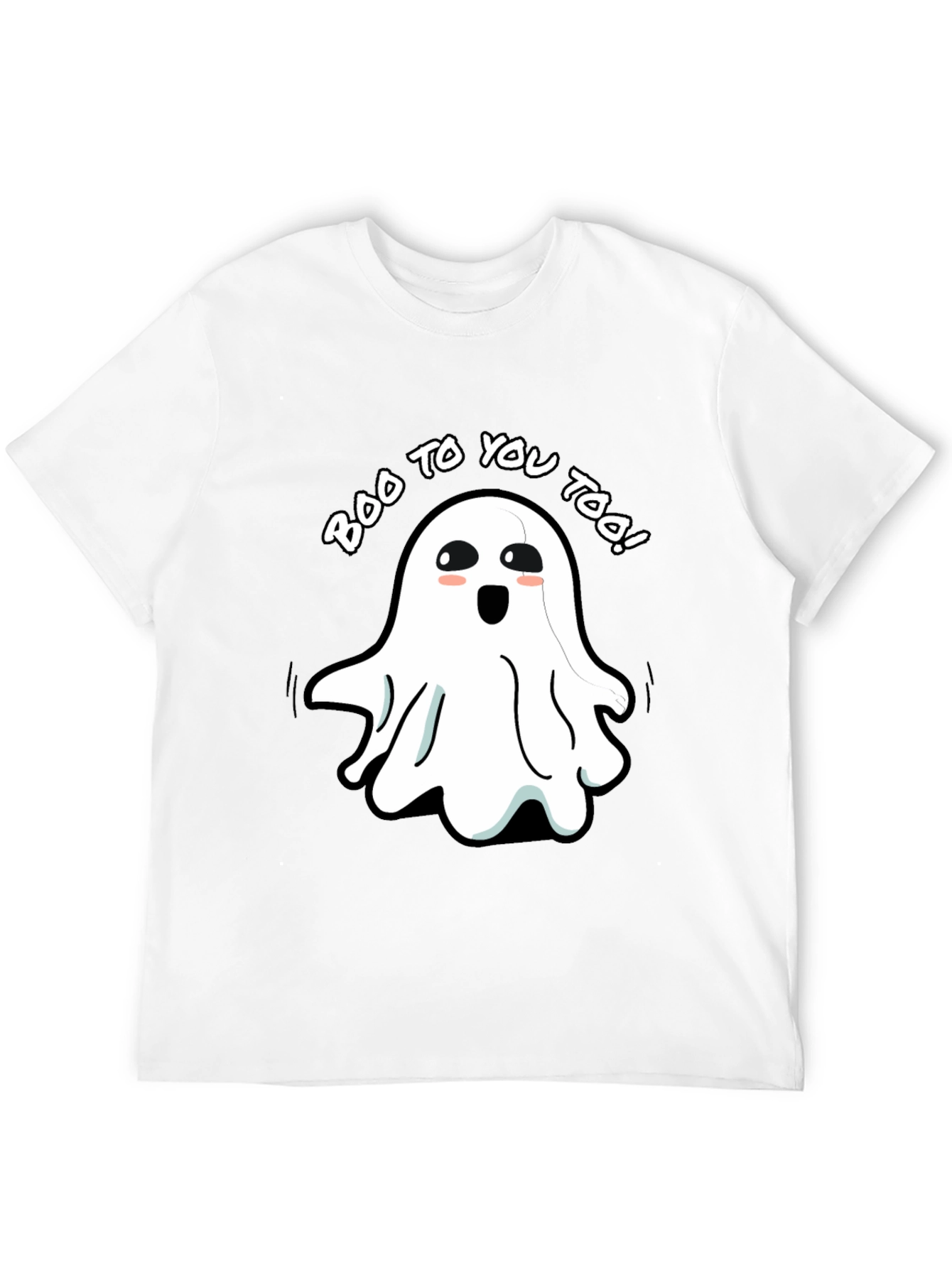 Black Boo To You Too! Ghost Graphic Tee view 12