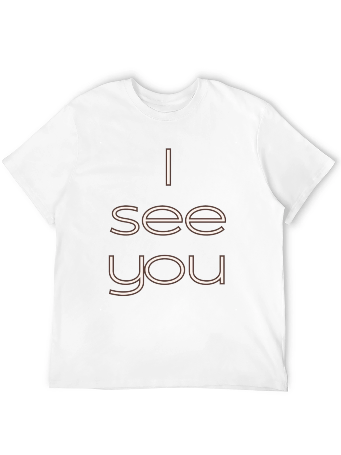 Black I See You T-Shirt - Black Crew Neck Graphic Tee view 12