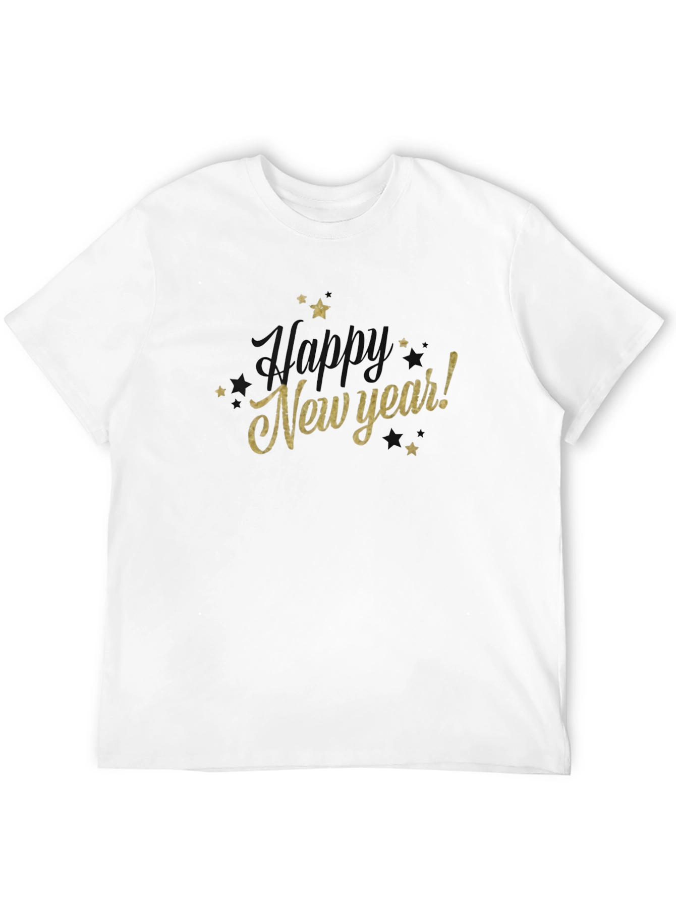Black Happy New Year Black T-Shirt view 12