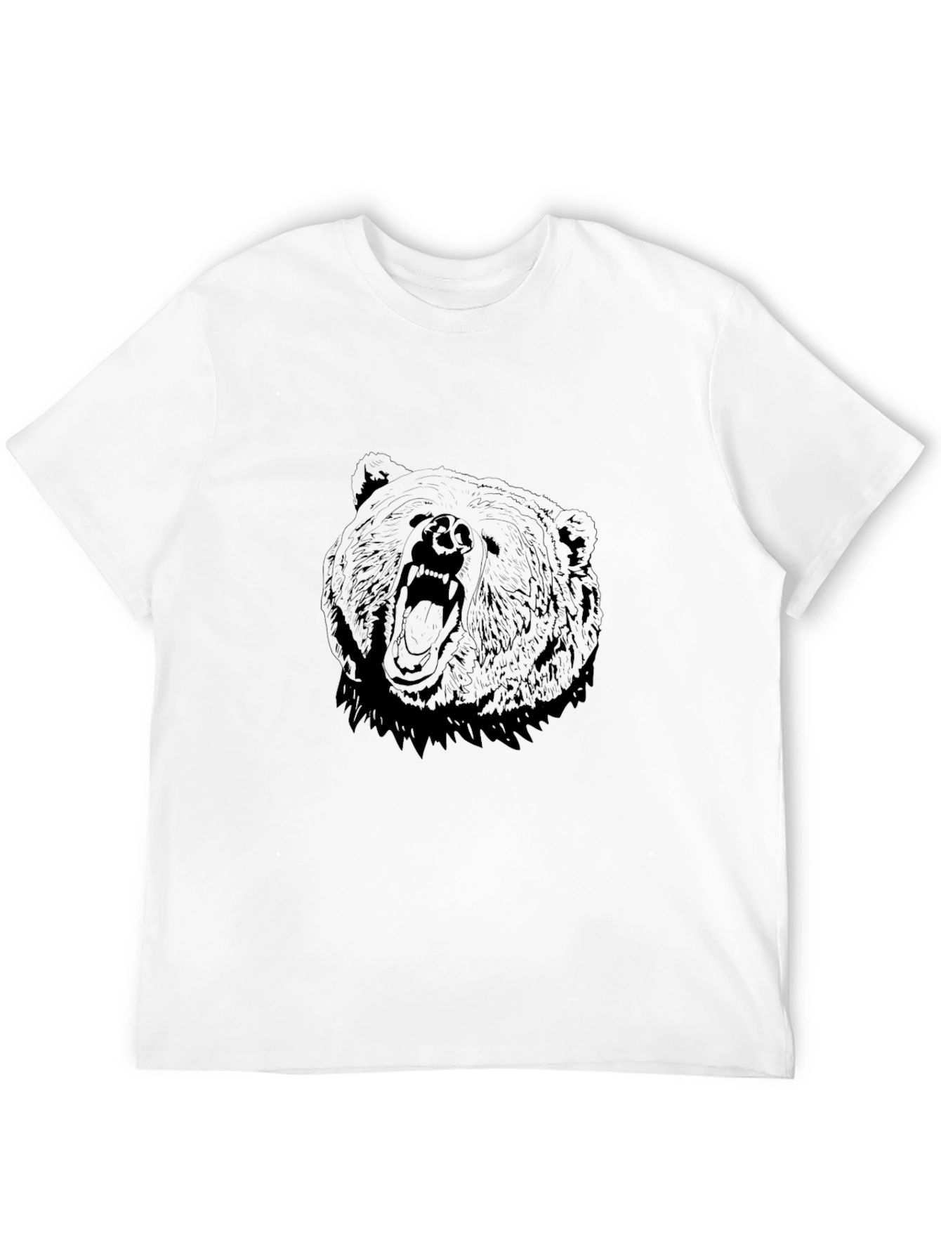 Black Men's Black Bear Graphic Tee - Roaring Style view 12