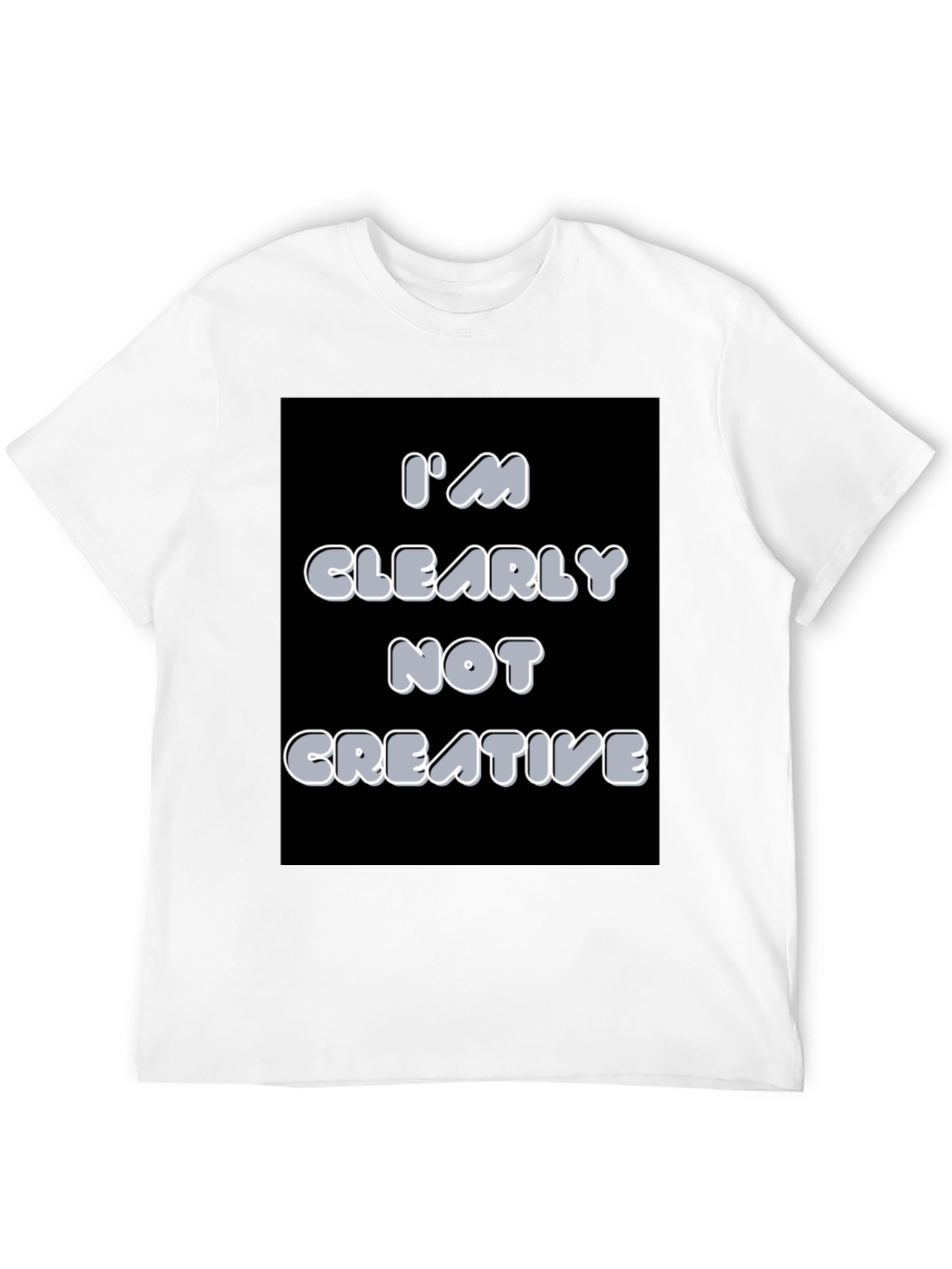 Black I'm Clearly Not Creative Graphic T-Shirt view 12