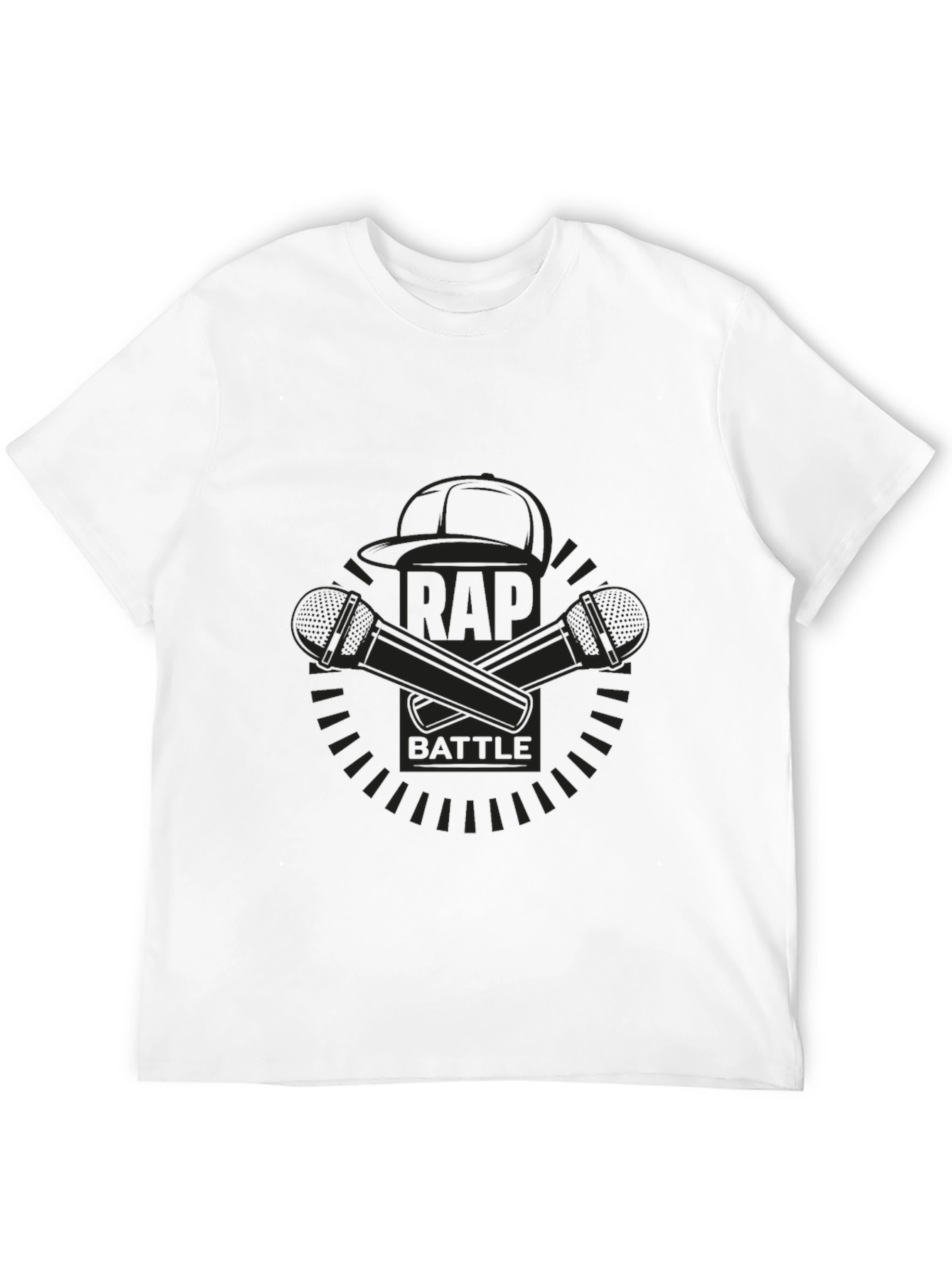 Black Rap Battle Graphic T-Shirt - Black view 12