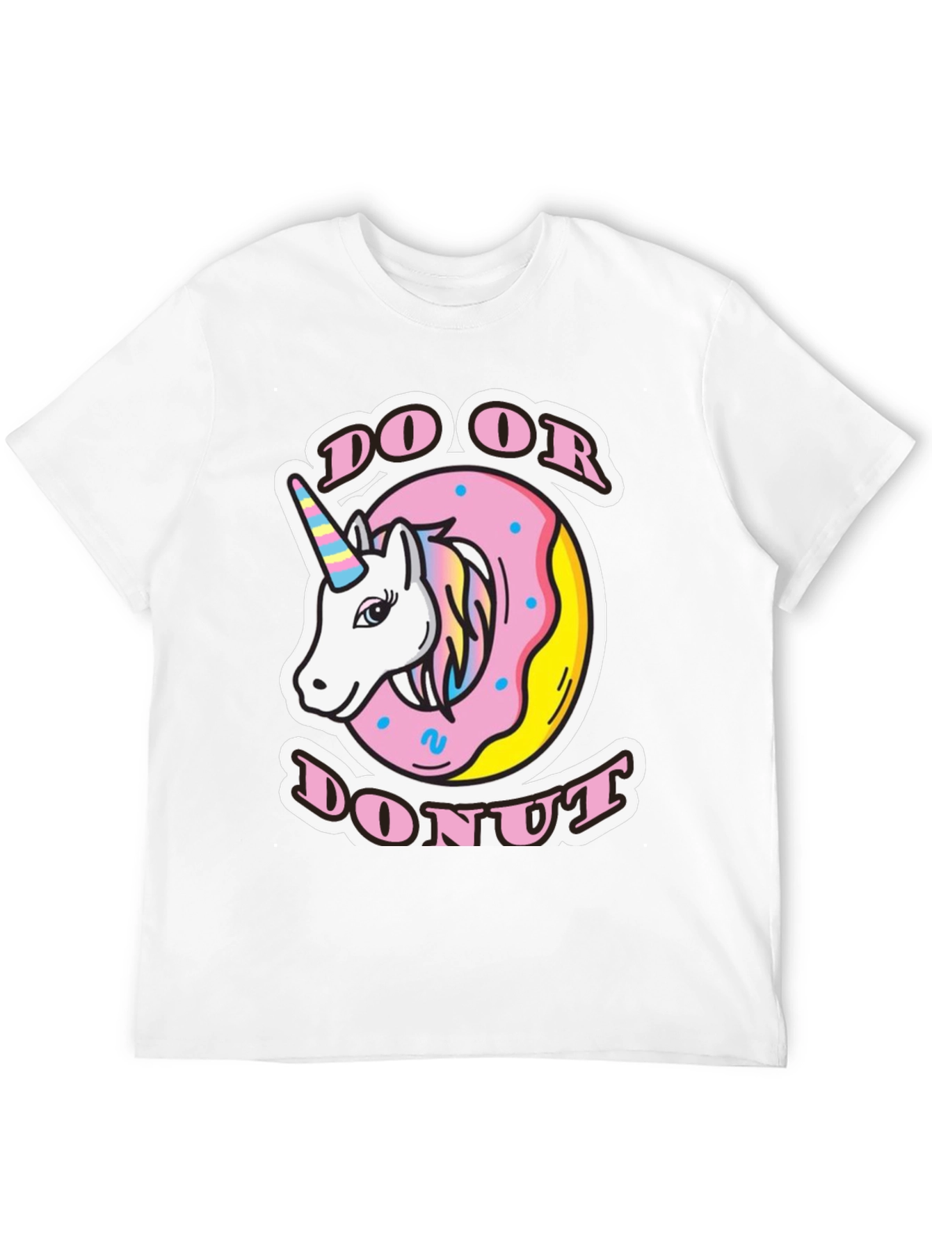 Black Do Or Donut Unicorn T-Shirt - Unisex view 12