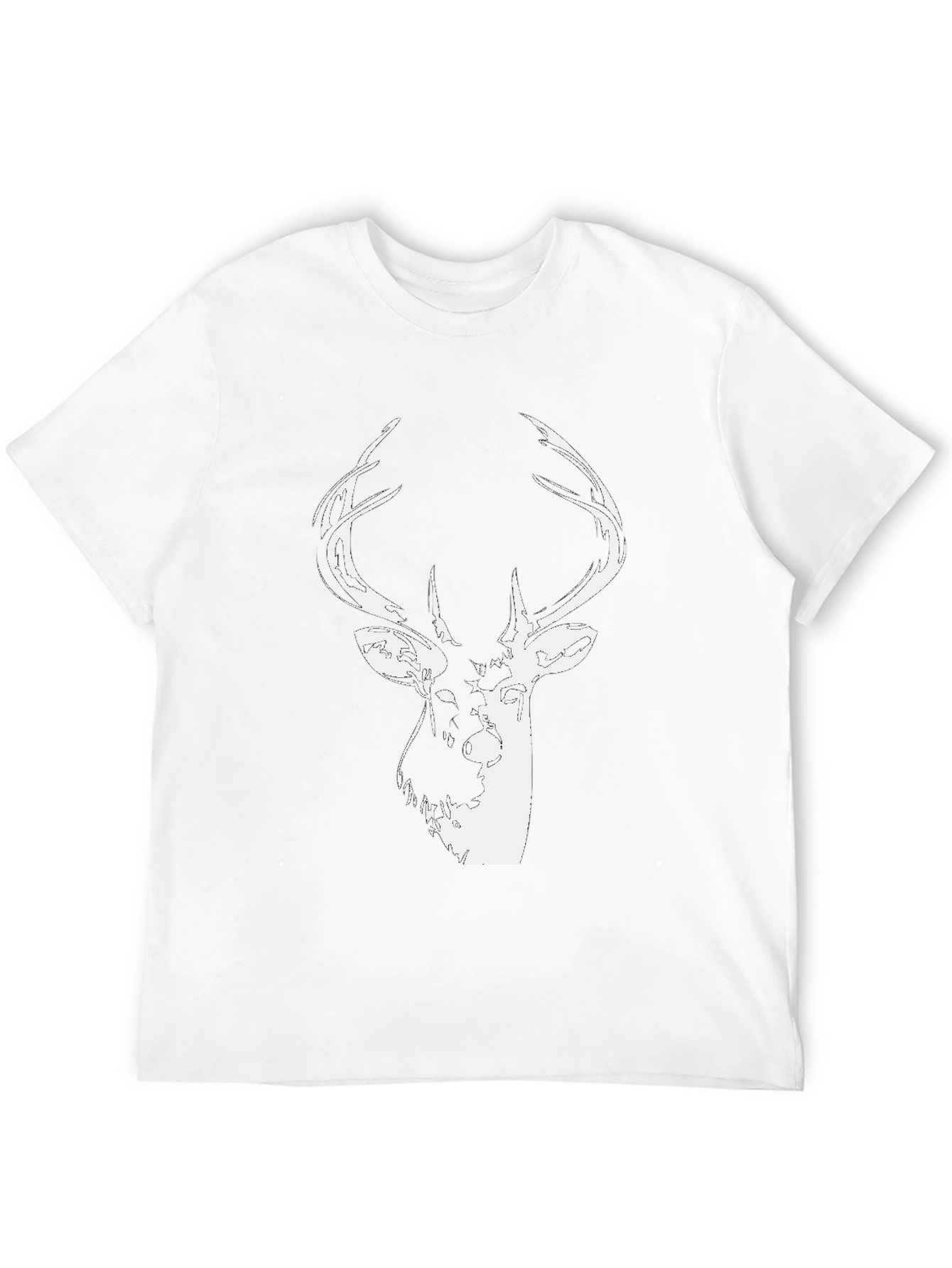 Black Stag Graphic Black T-Shirt - Men's Casual Tee view 12