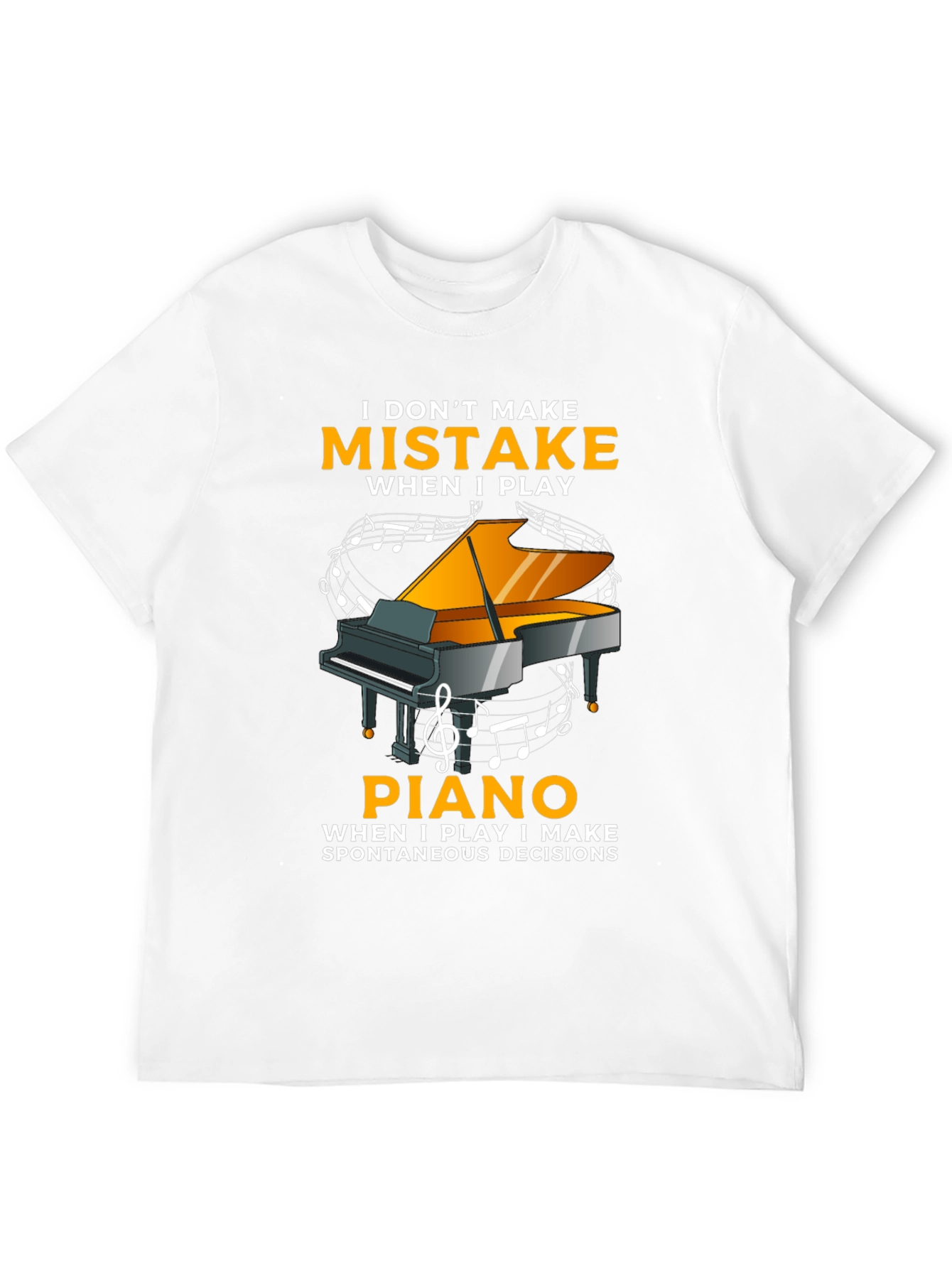 Black I Don't Make Mistakes When I Play Piano T-Shirt view 12