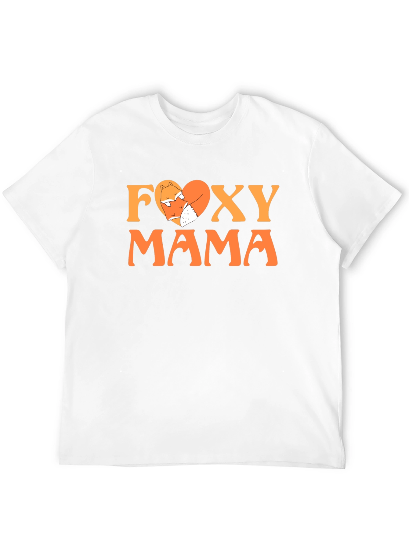 Black Foxy Mama Graphic Tee - Cute Fox Heart T-Shirt view 12