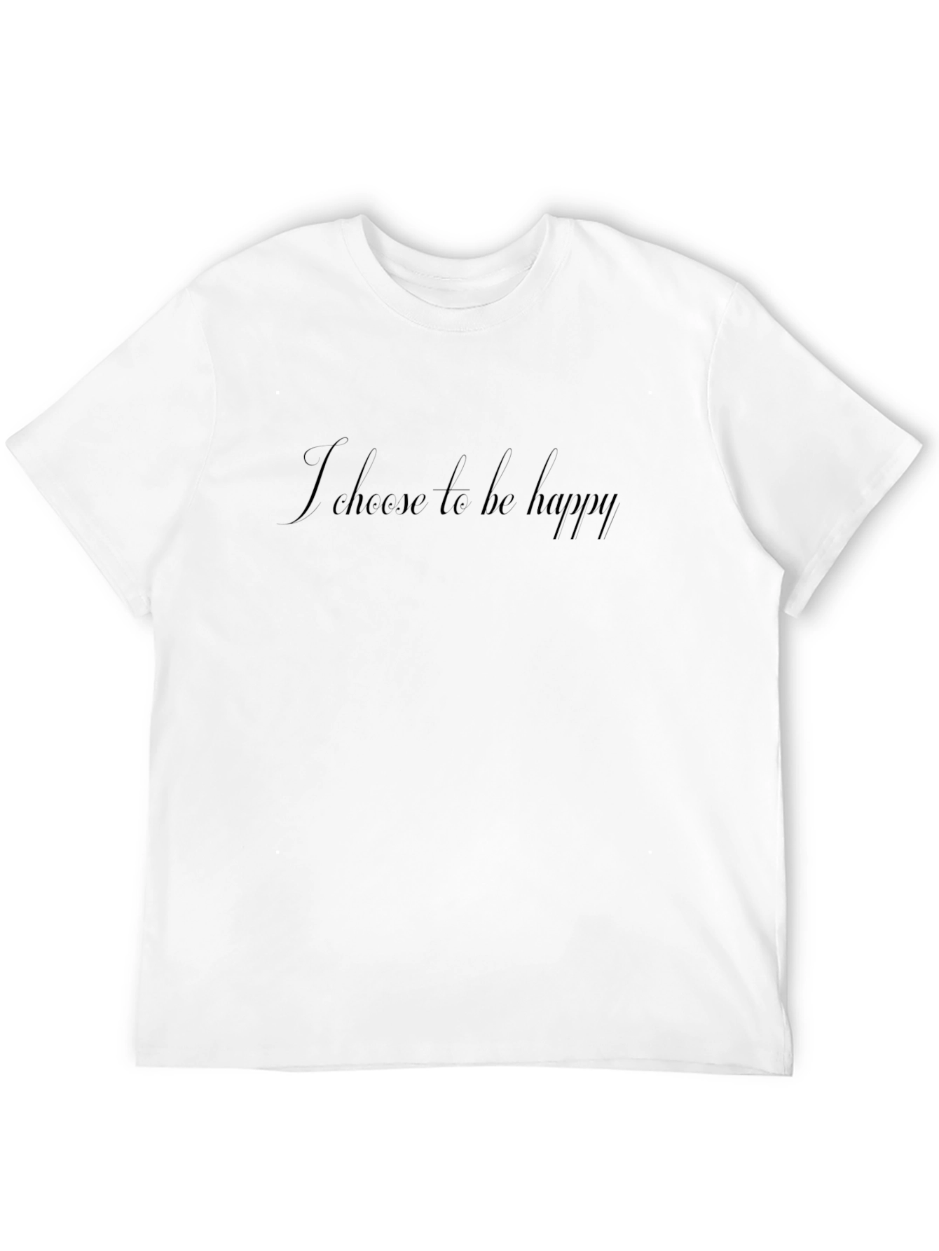 Black Choose Happy Black Graphic Tee view 12