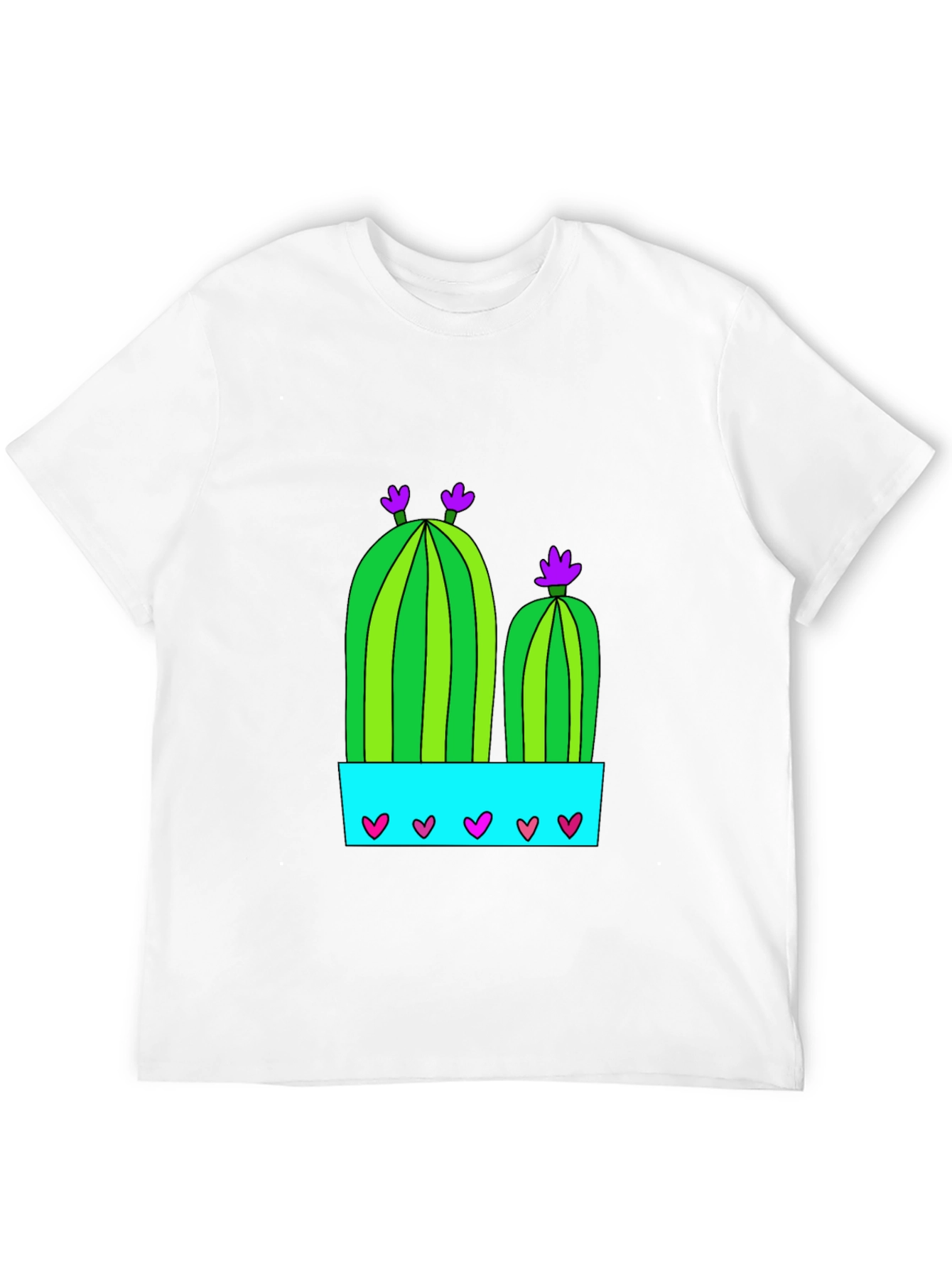 Black Cactus in Pot Graphic Tee - Black view 12