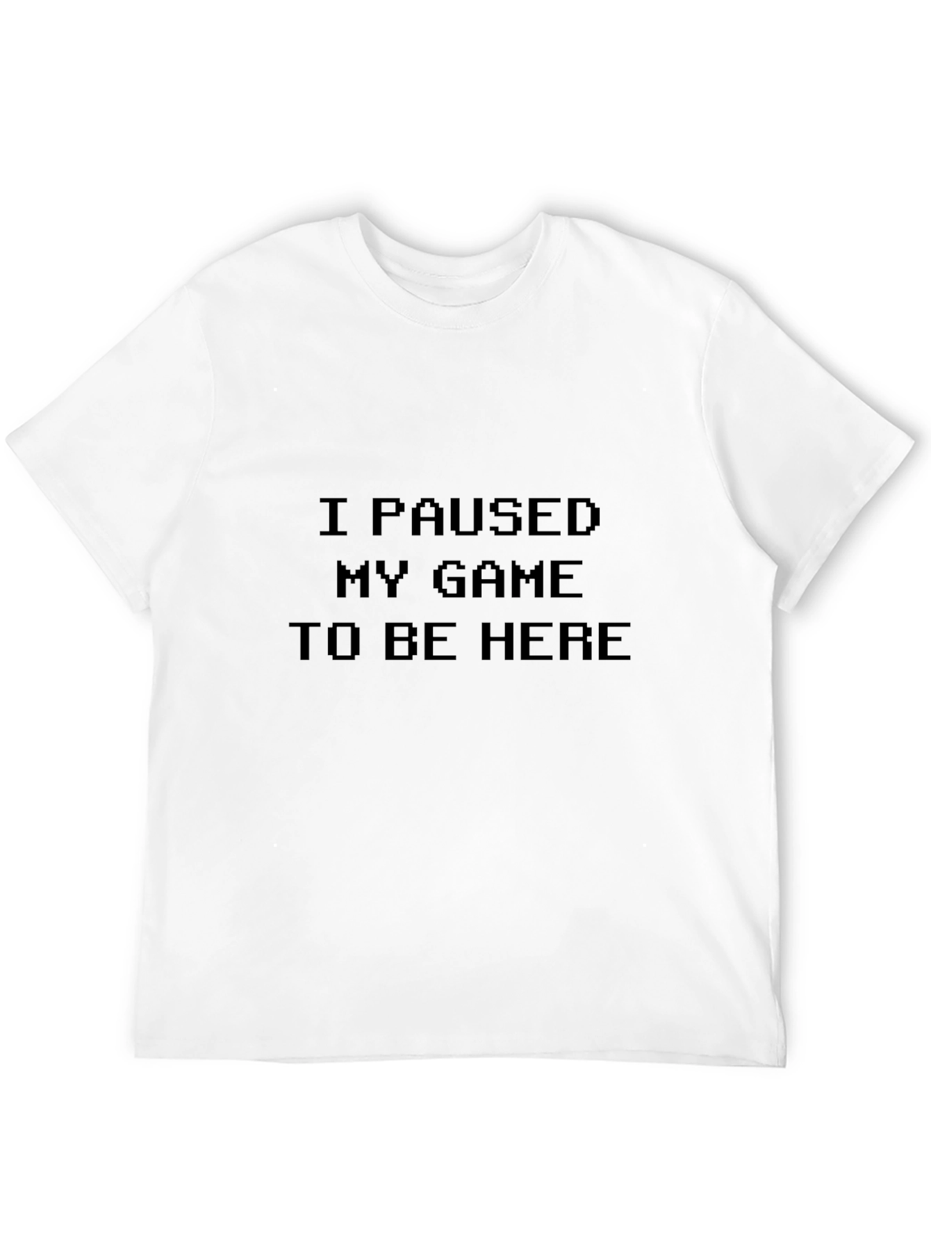 Black Funny Gamer T-Shirt - Paused My Game view 12