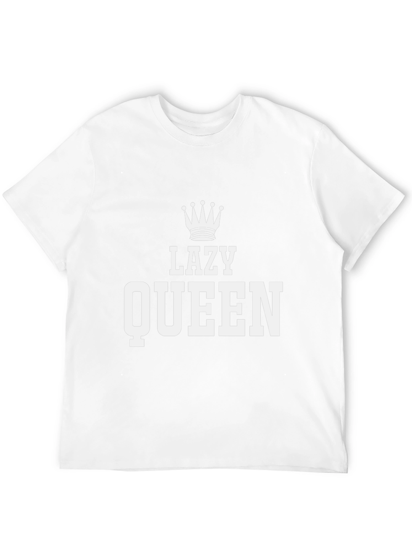 Black Lazy Queen Graphic T-Shirt - Black Cotton Tee view 12
