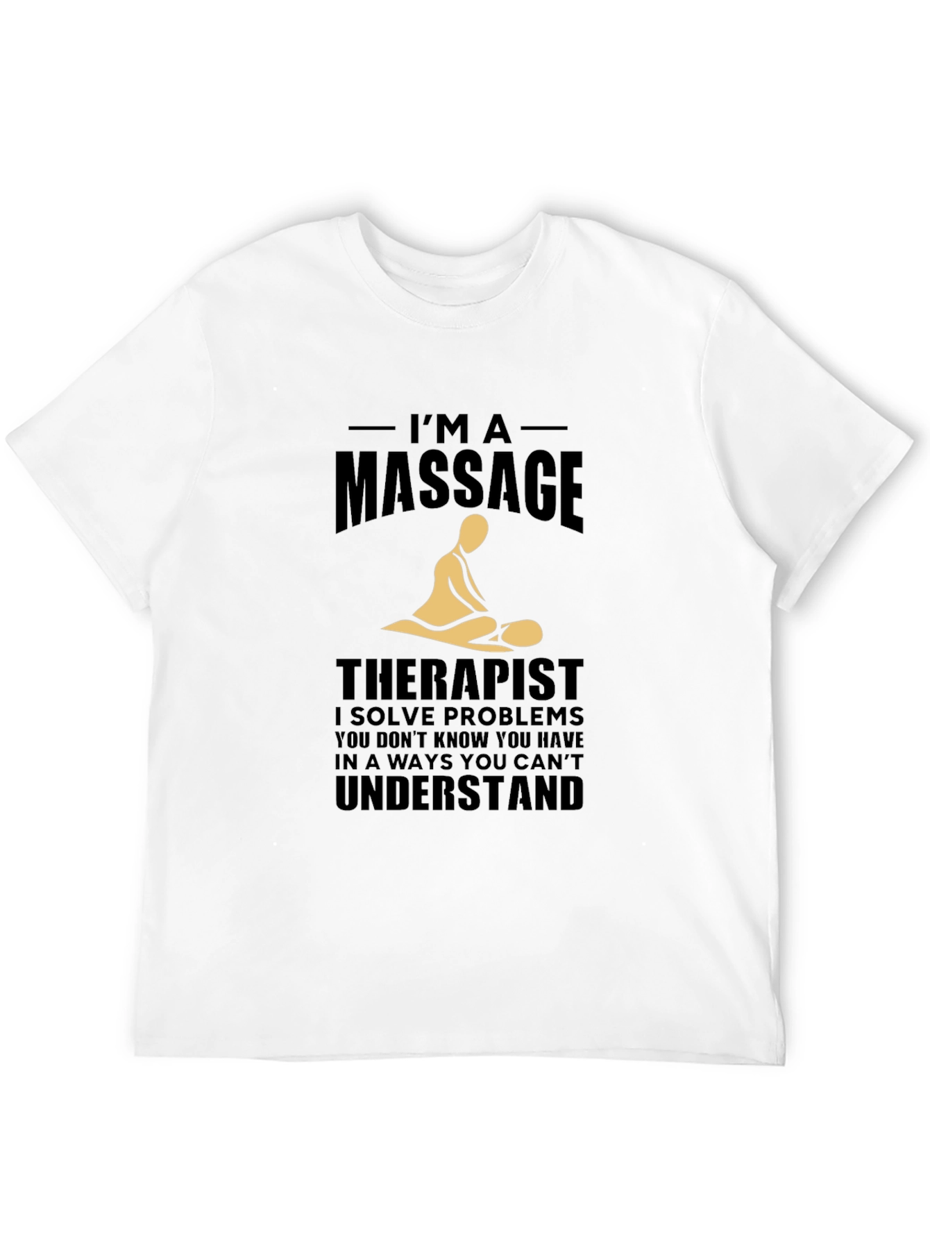 Black Massage Therapist Novelty Graphic T-Shirt view 12