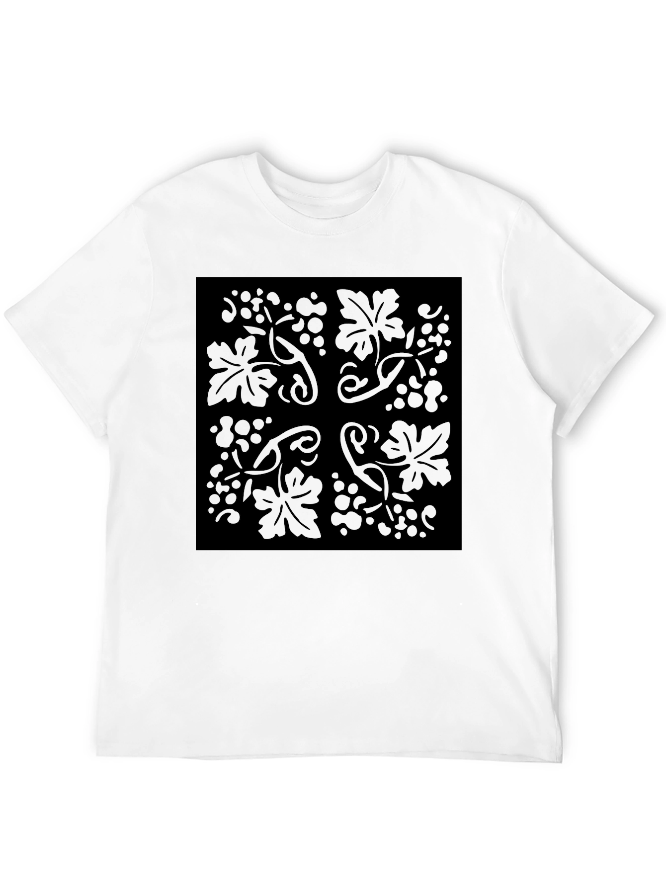Black Black Floral Vine Graphic Tee view 12