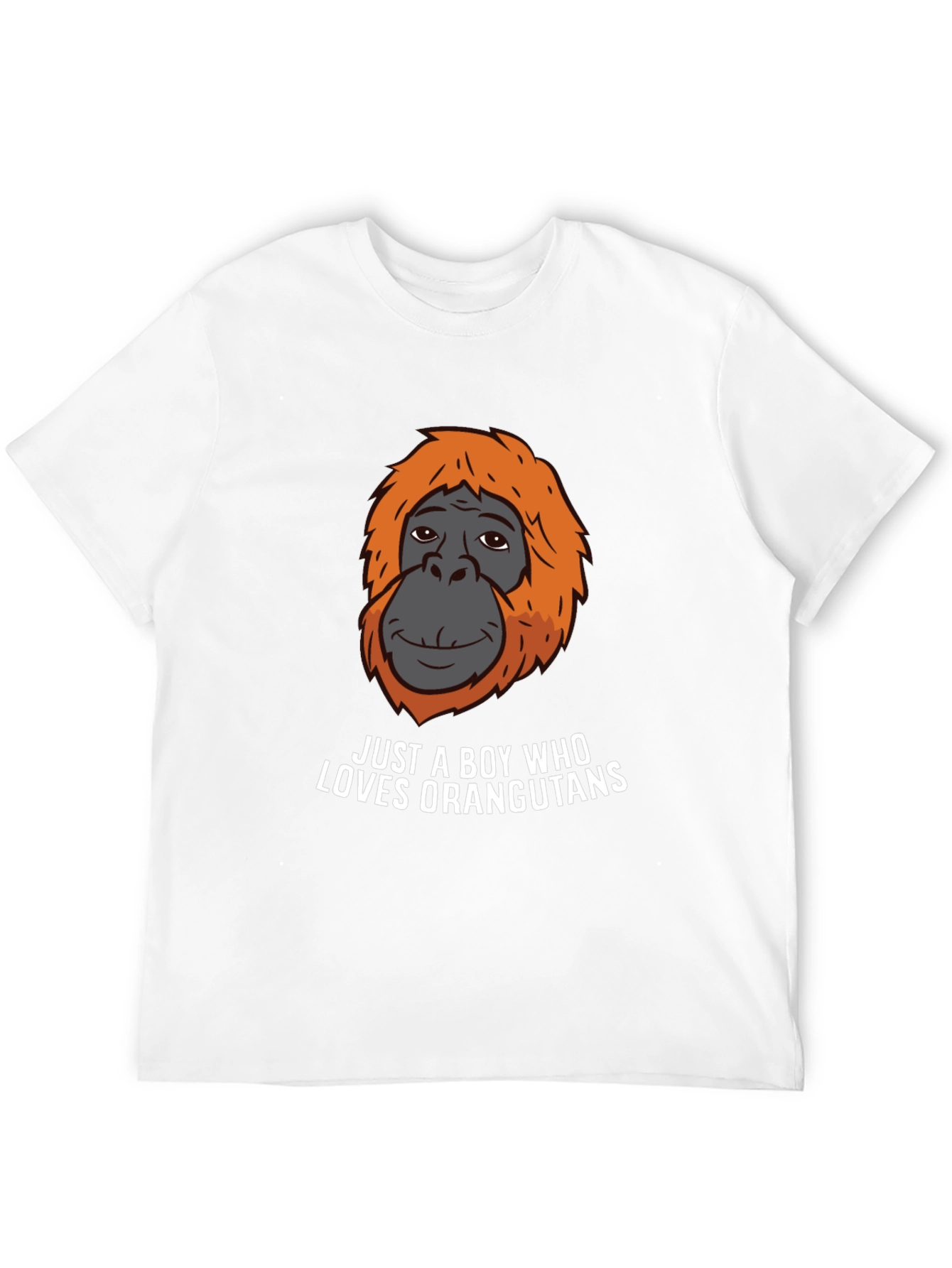 Black Boy Who Loves Orangutans T-Shirt view 12