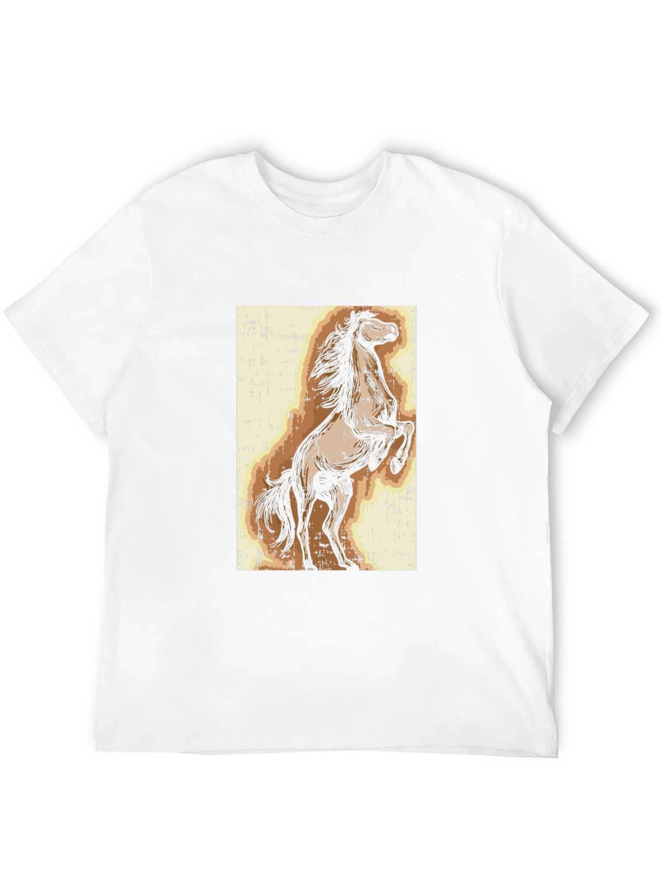 Black Horse Graphic Tee - Black Cotton Blend view 12