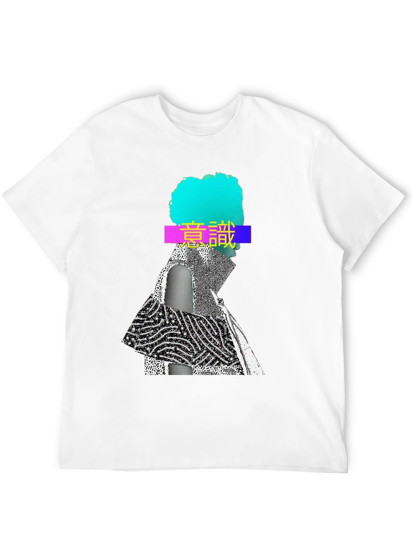 Black Abstract Graphic Print Crew Neck T-Shirt view 12