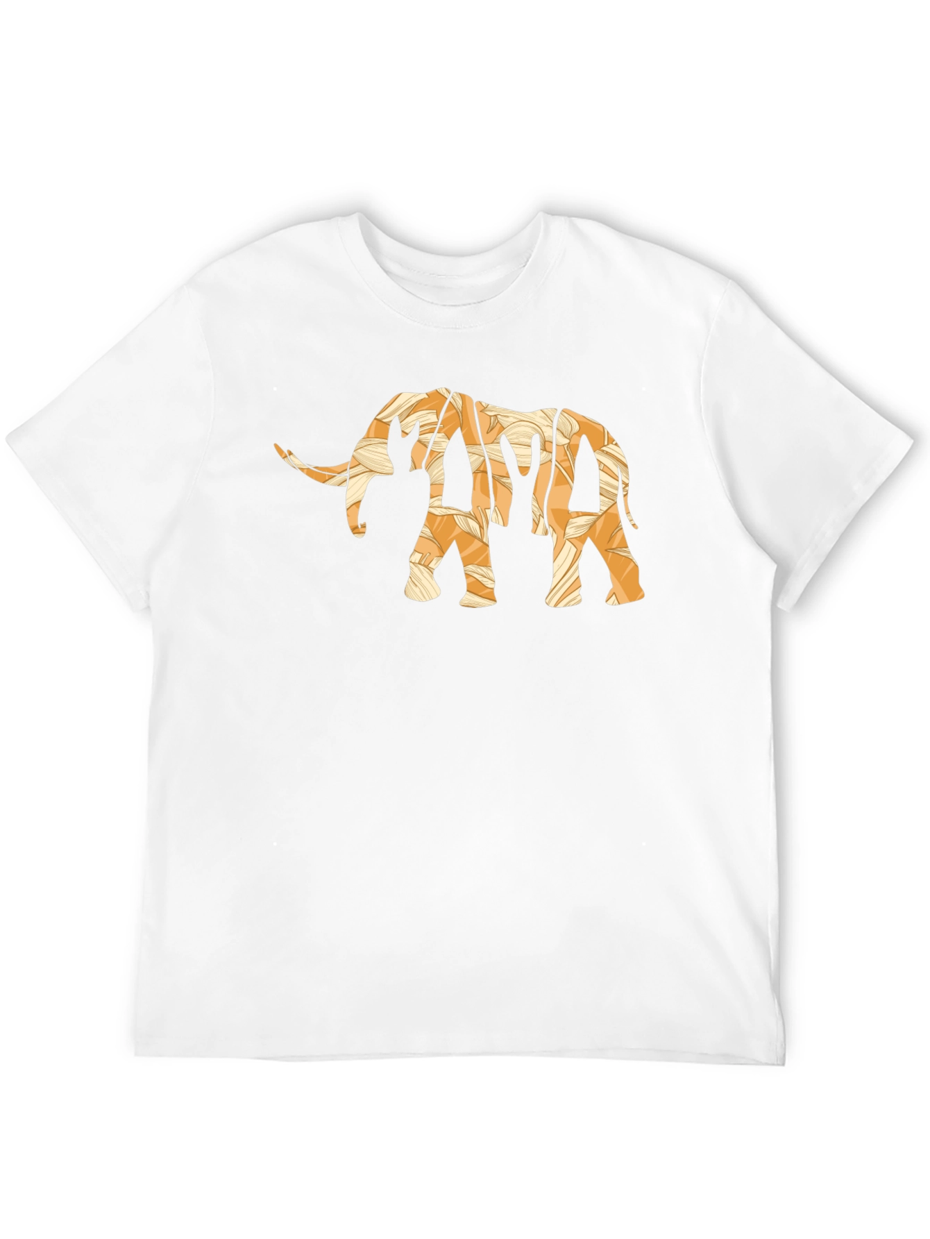 Black Elephant Print T-Shirt - Casual Black Tee view 12