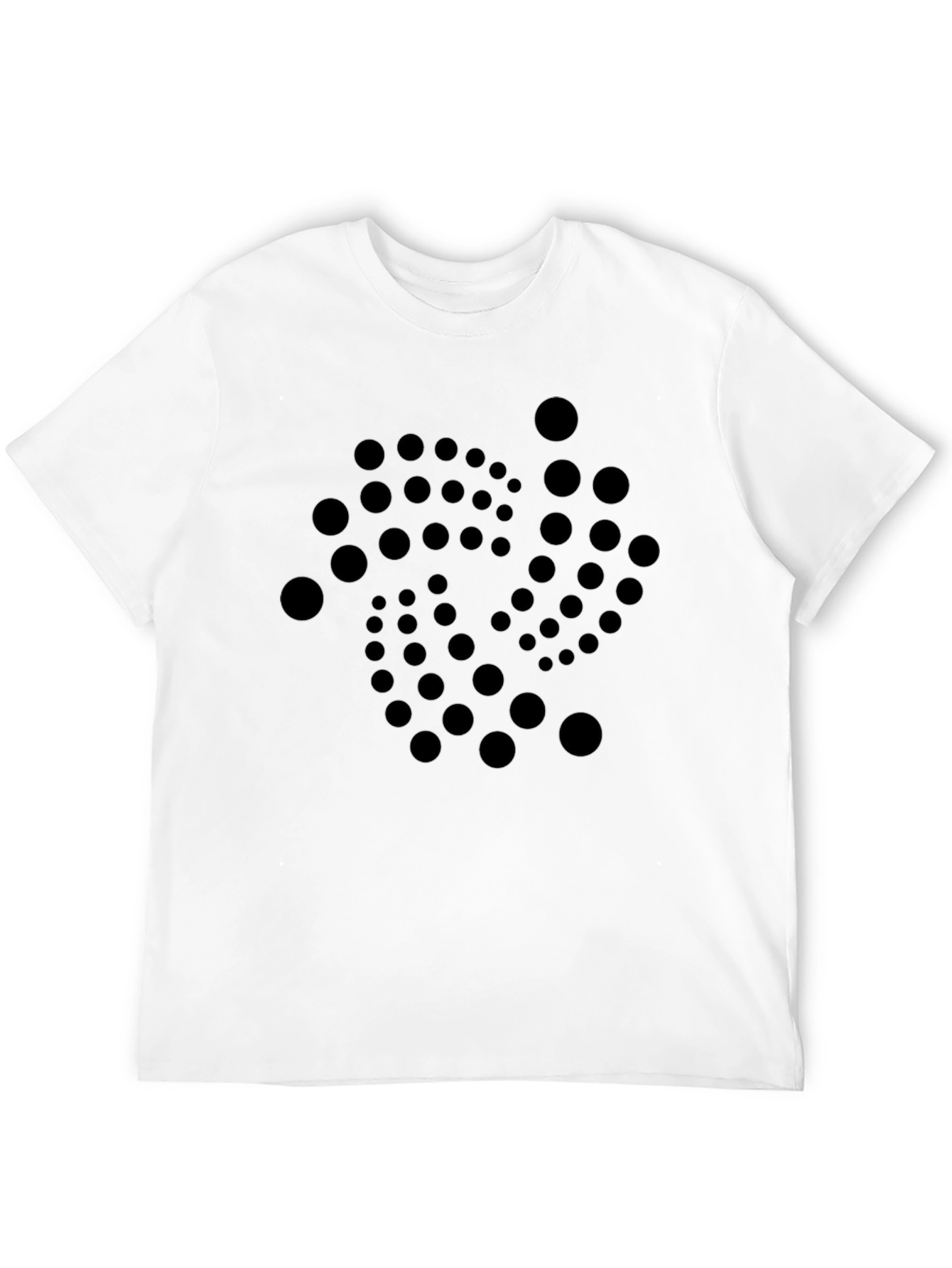 Black Abstract Circle Pattern T-Shirt - Black view 12