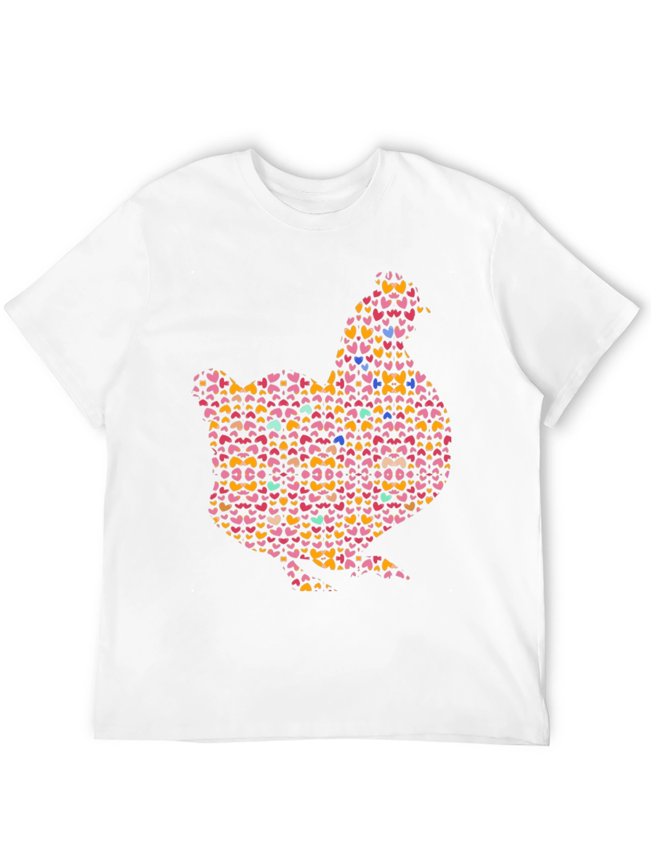 Black Heart Chicken Graphic Black T-Shirt view 12