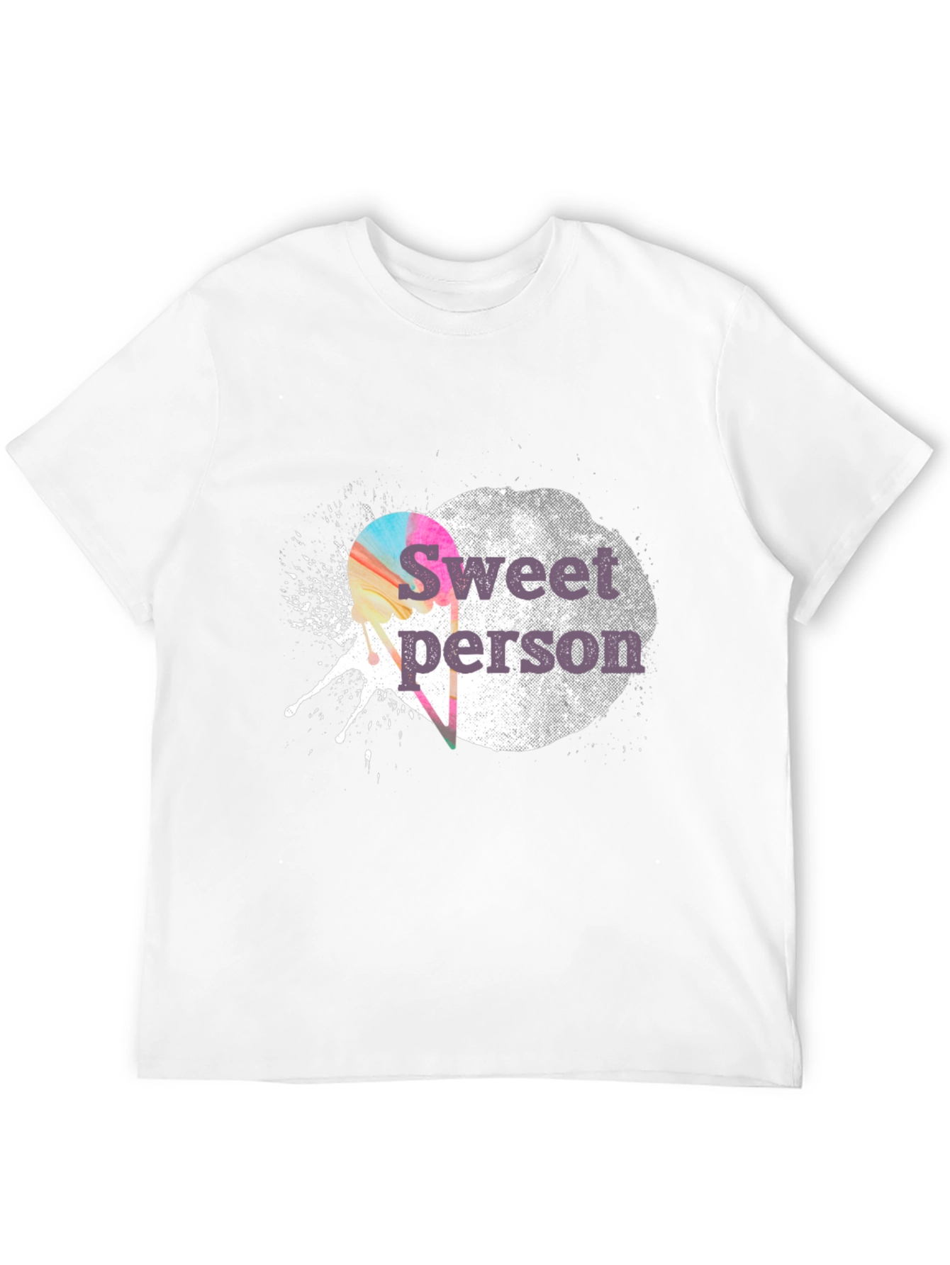 Black Sweet Person Graphic Tee - Soft Cotton Blend view 12