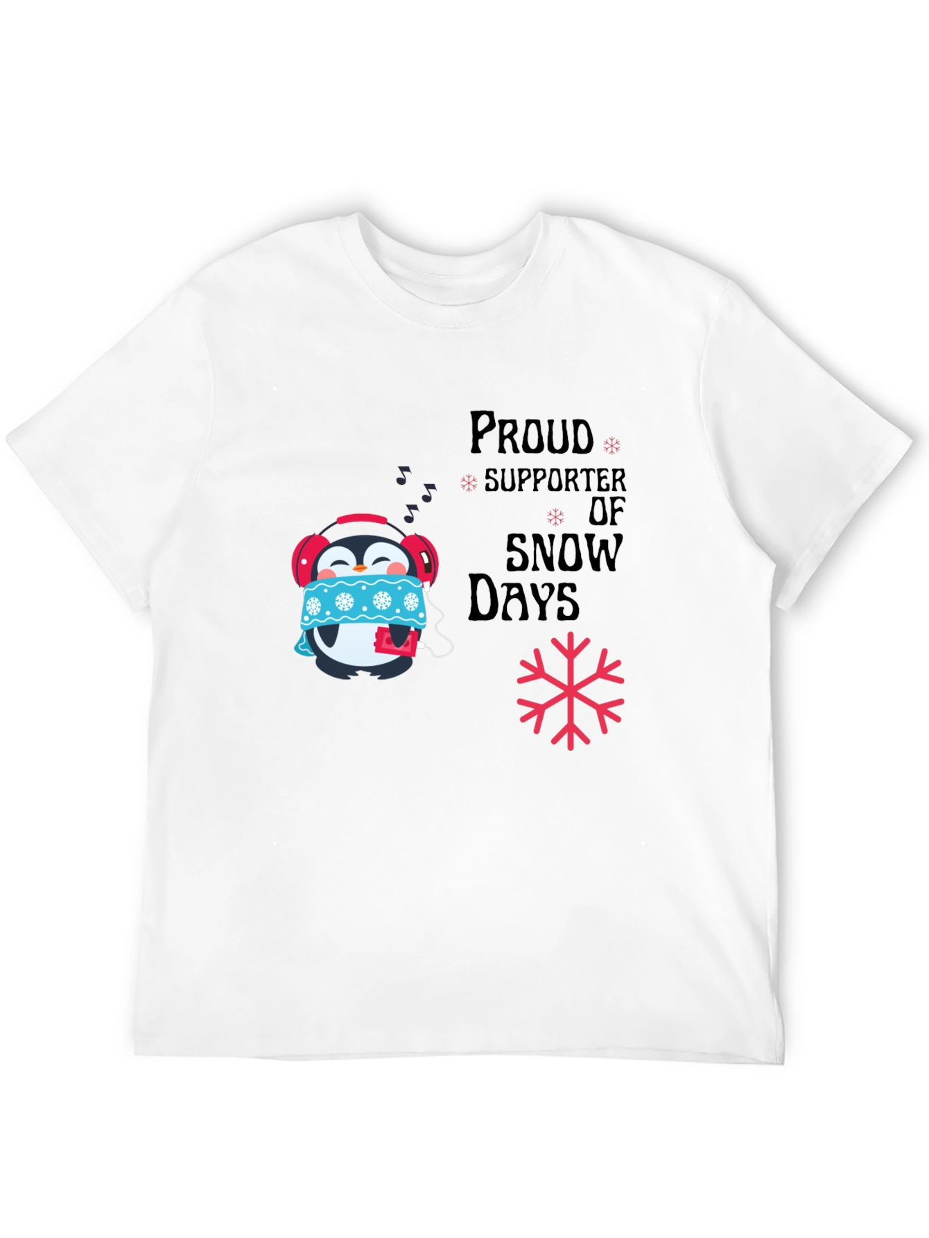 Black Snow Day Supporter Graphic Tee view 12