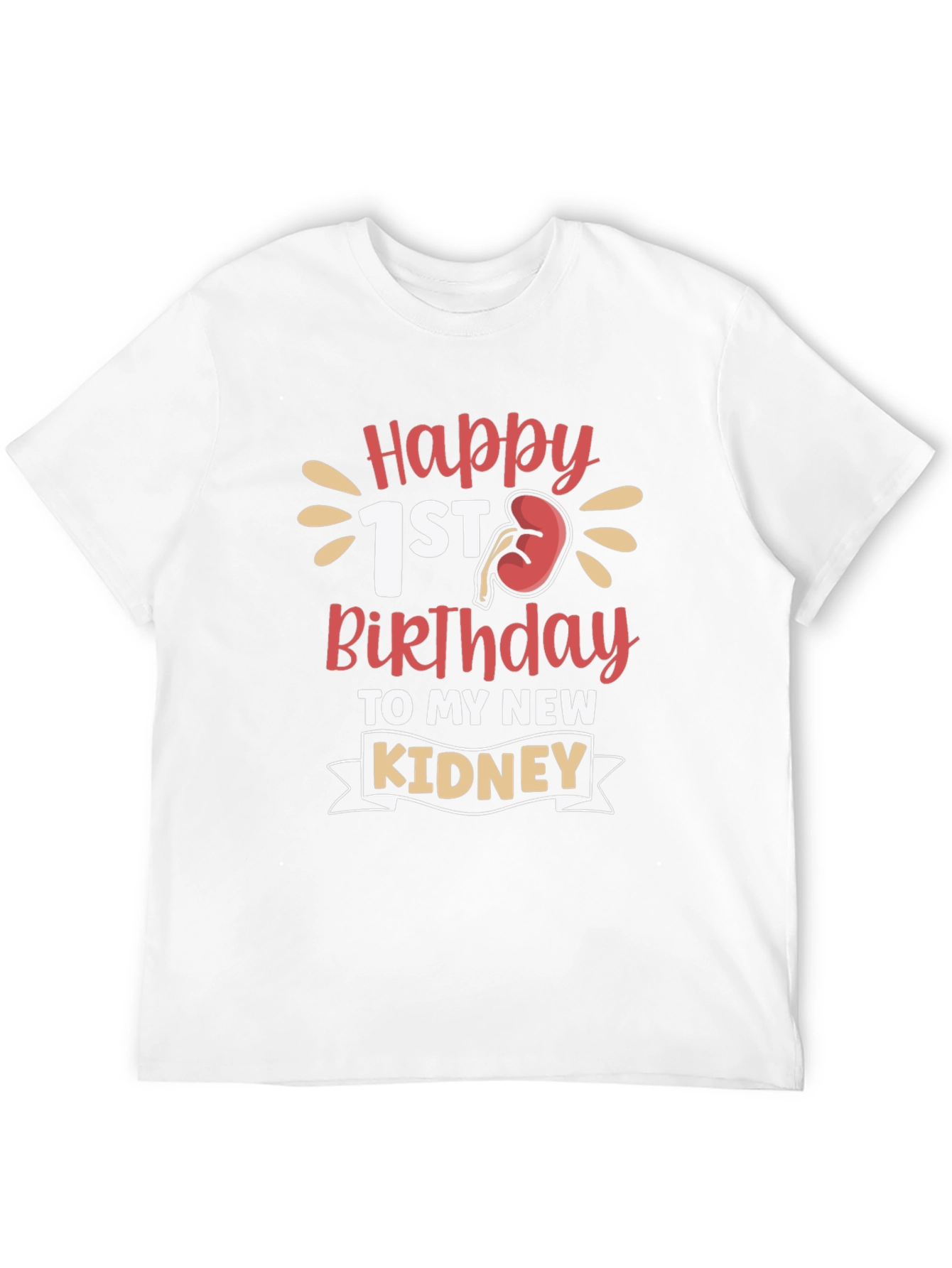 Black Happy 1st Birthday Kidney Transplant T-Shirt view 12