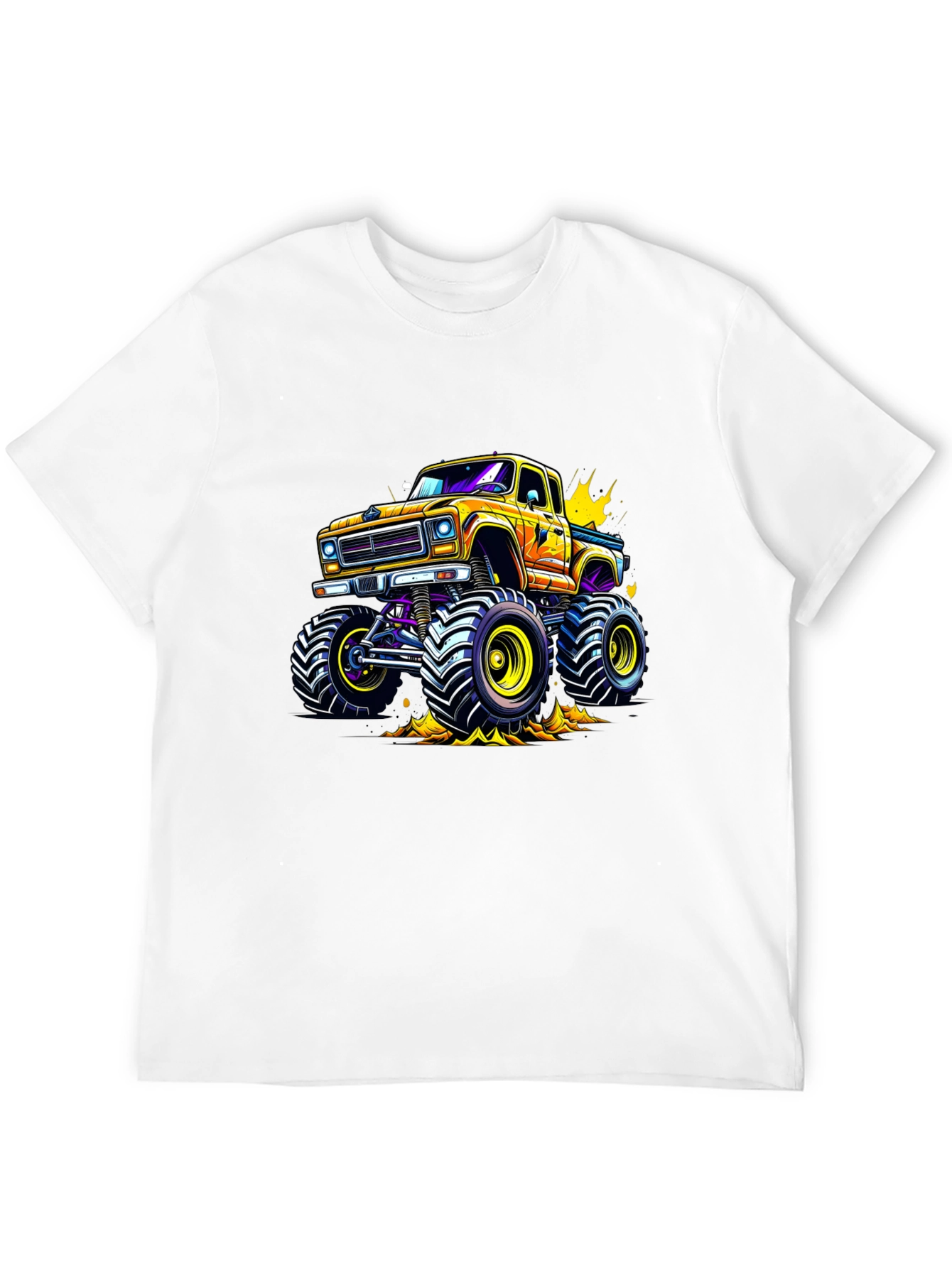 Black Monster Truck Graphic T-Shirt - Bold Cartoon Design view 12