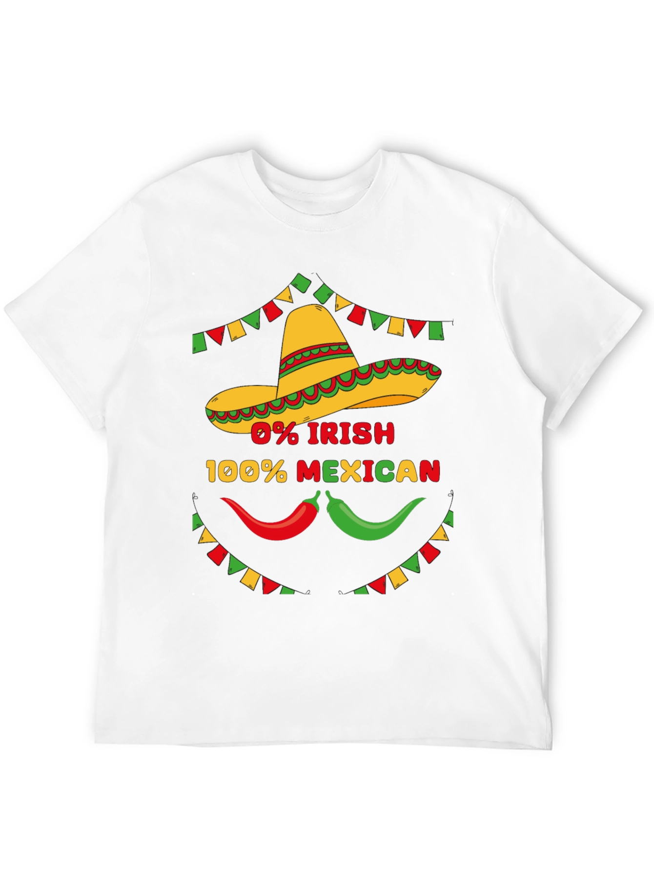Funny 0% Irish 100% Mexican Graphic Tee - 12