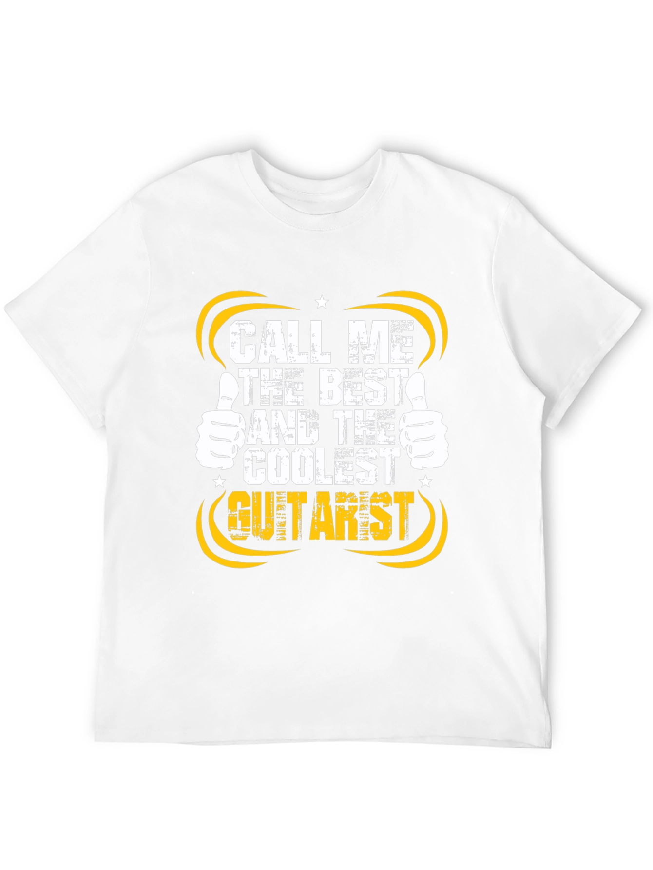 Black Coolest Guitarist Graphic Tee - Black Cotton T-Shirt view 12