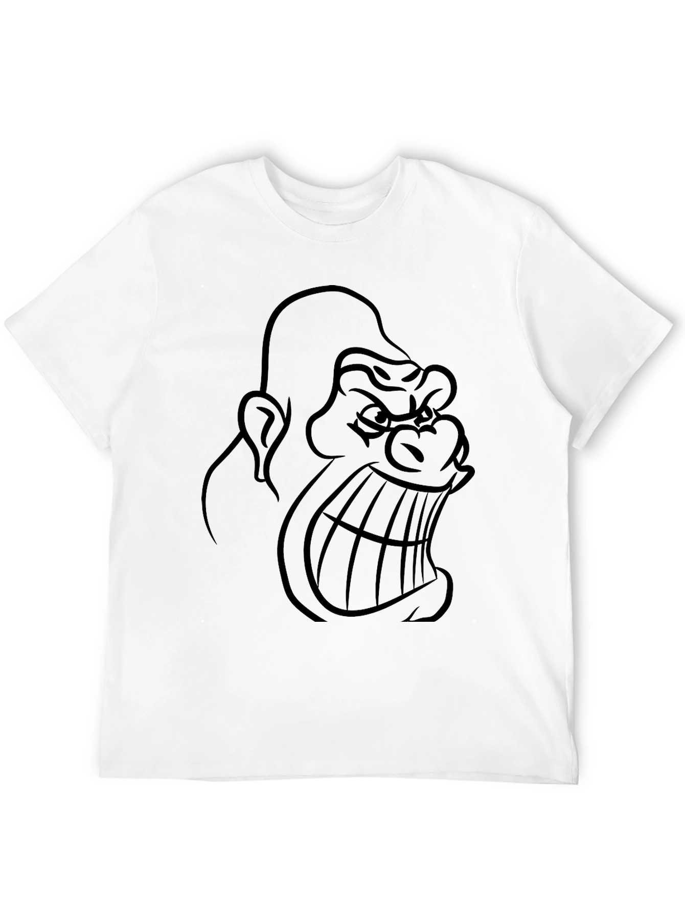 Black Men's Black Gorilla Graphic T-Shirt view 12
