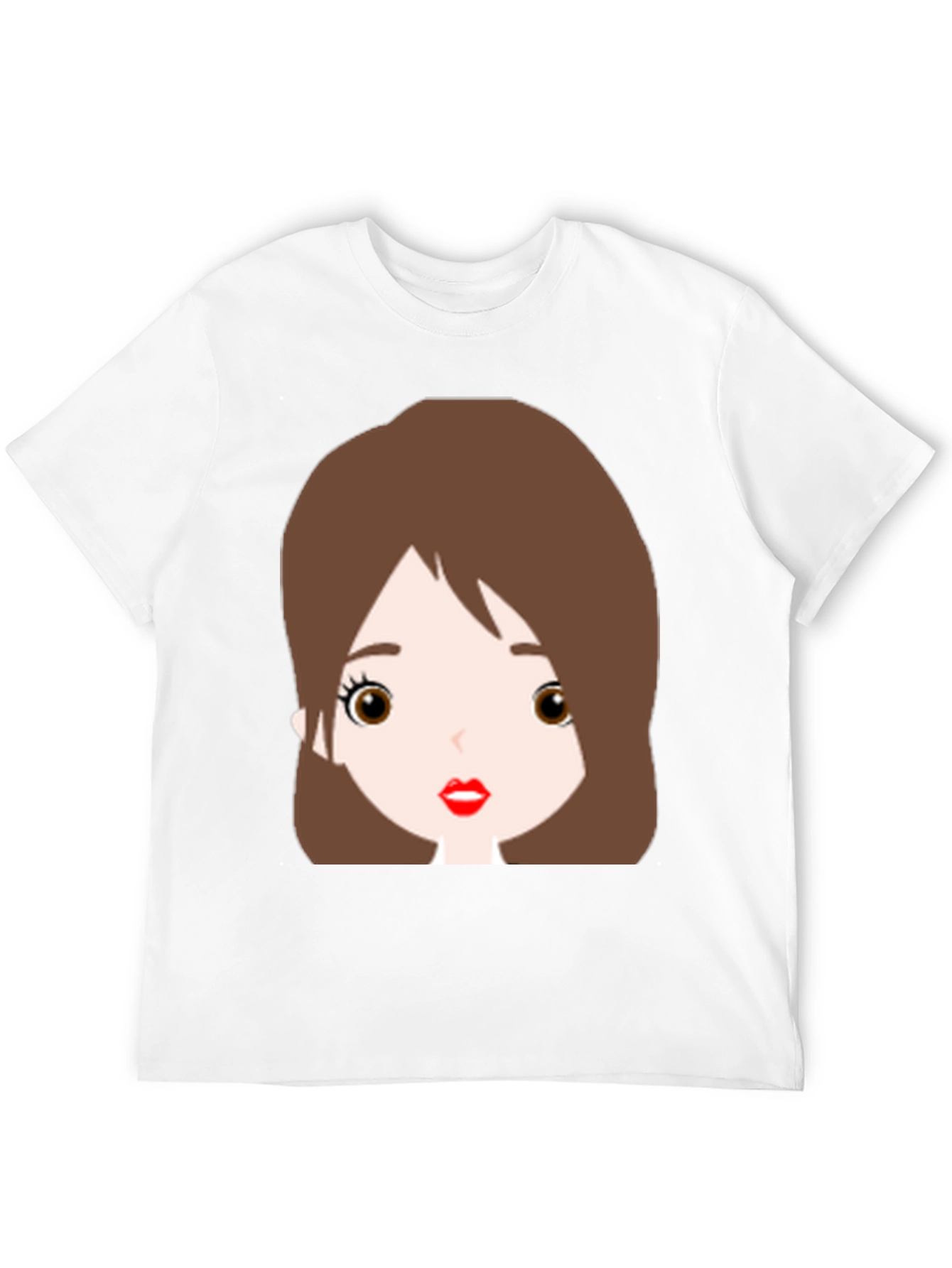 Black Cute Cartoon Girl Graphic Black T-Shirt view 12