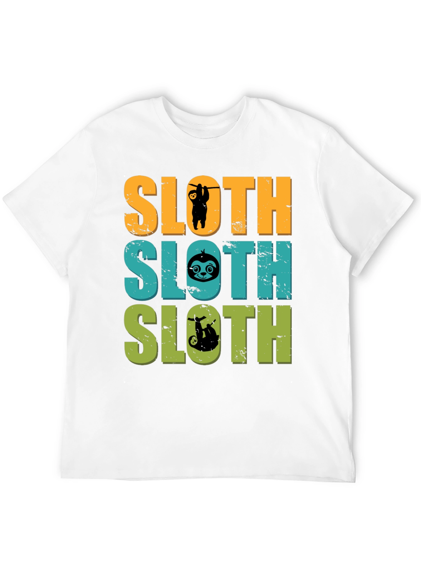 Black Sloth Lover T-Shirt Funny Animal Tee Men's view 12