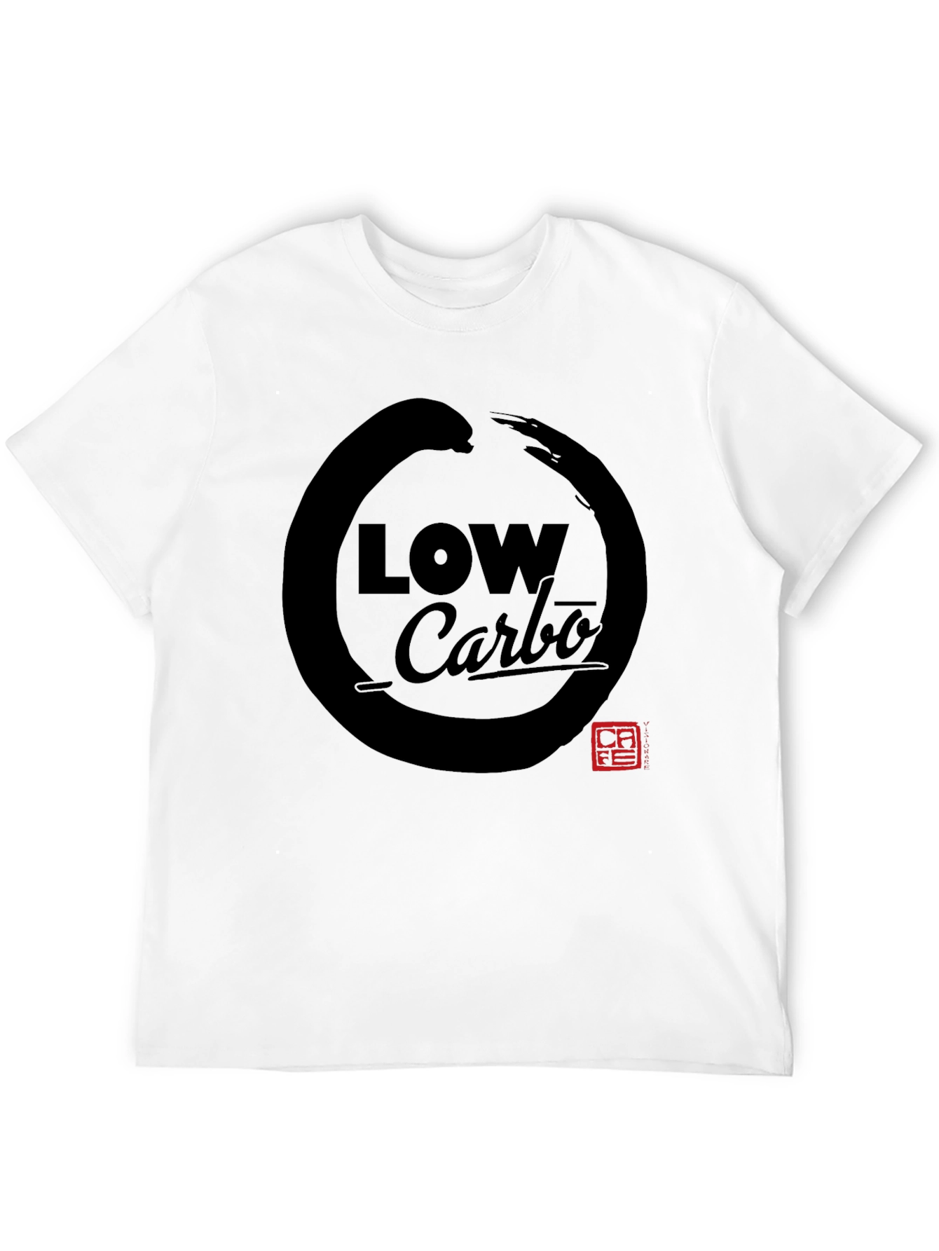 Black Low Carbo Graphic Tee - Zen Circle Design view 12