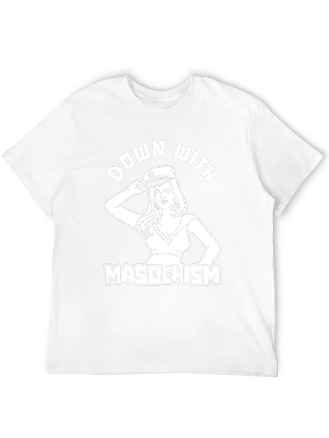 Black Down With Masochism Graphic Tee view 12