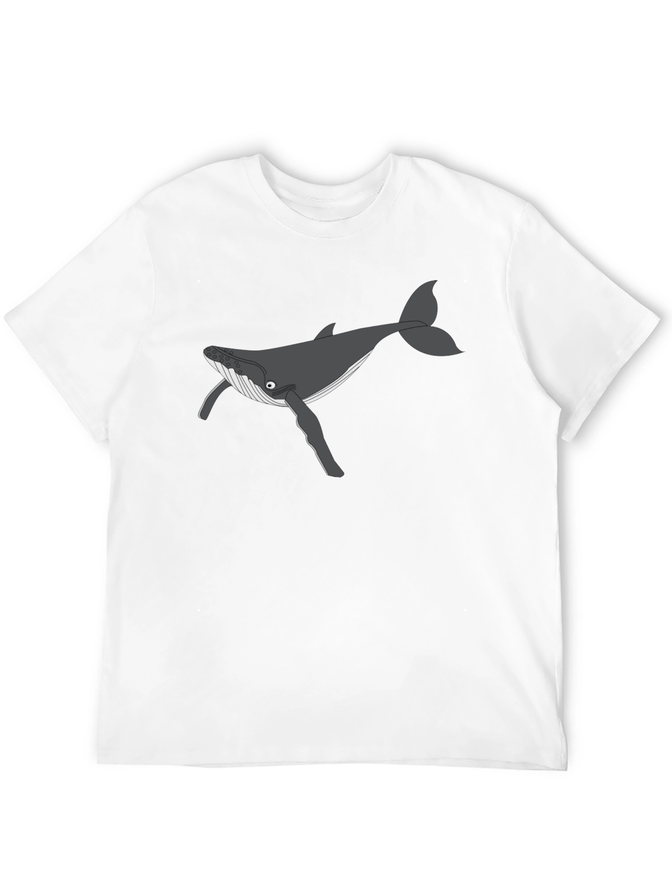 Black Whale Graphic Tee - Black Casual T-Shirt view 12