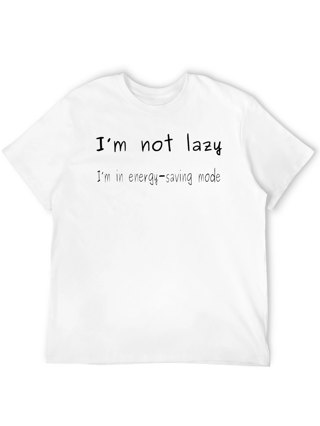 Black Men's 'I'm Not Lazy' Graphic T-Shirt - Black view 12