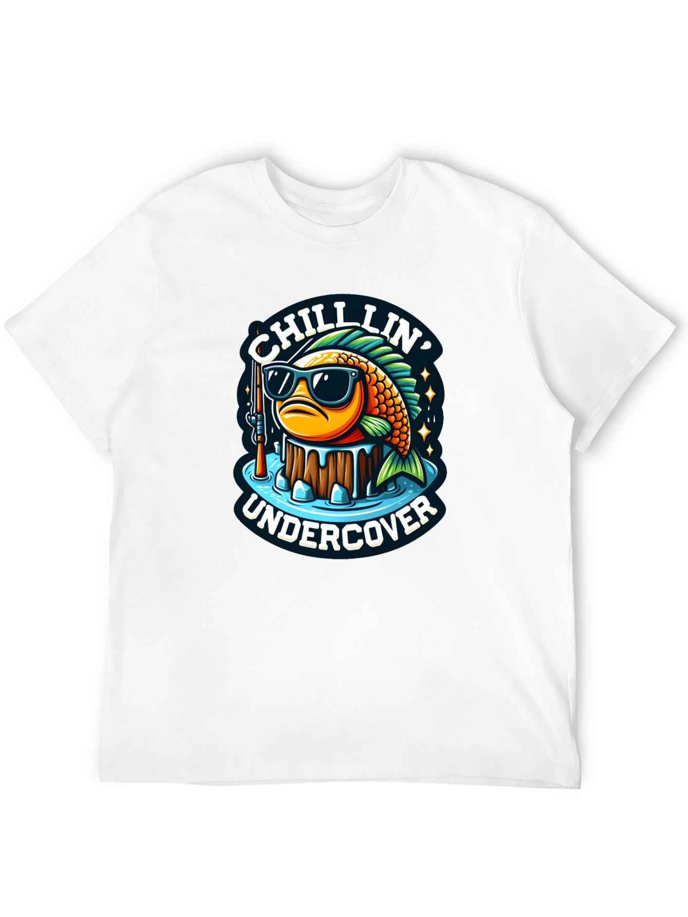 Black Chillin' Undercover Fish Graphic Tee view 12