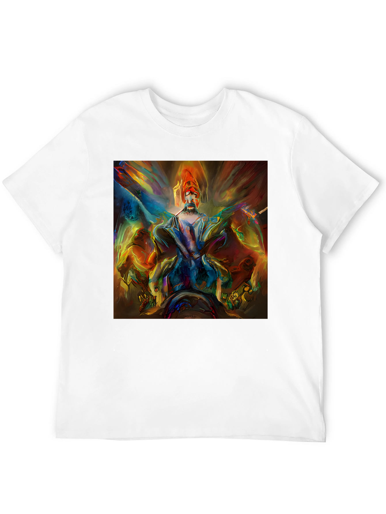 Black Abstract Art Print Black T-Shirt view 12