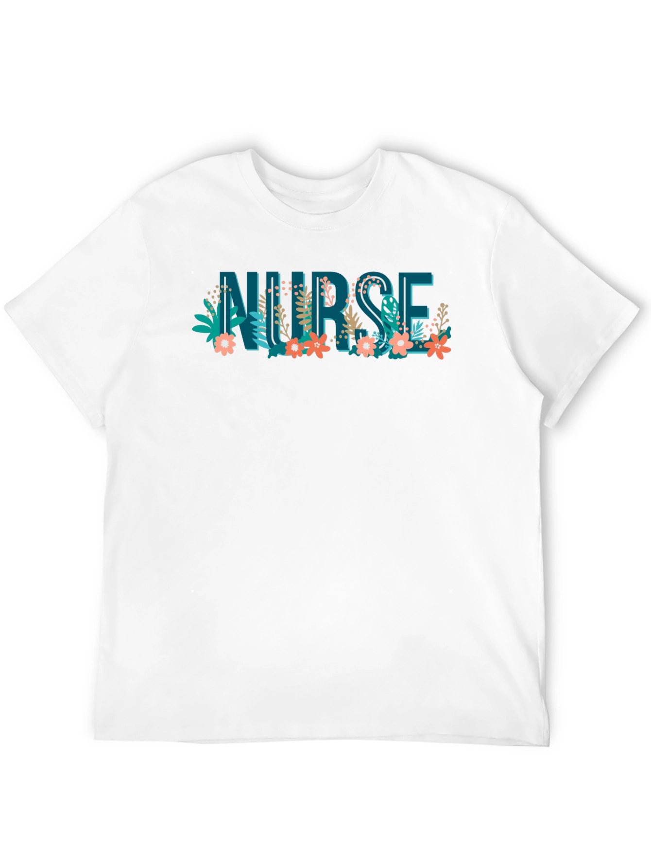 Black Floral Nurse Graphic T-Shirt - Comfort and Style view 12